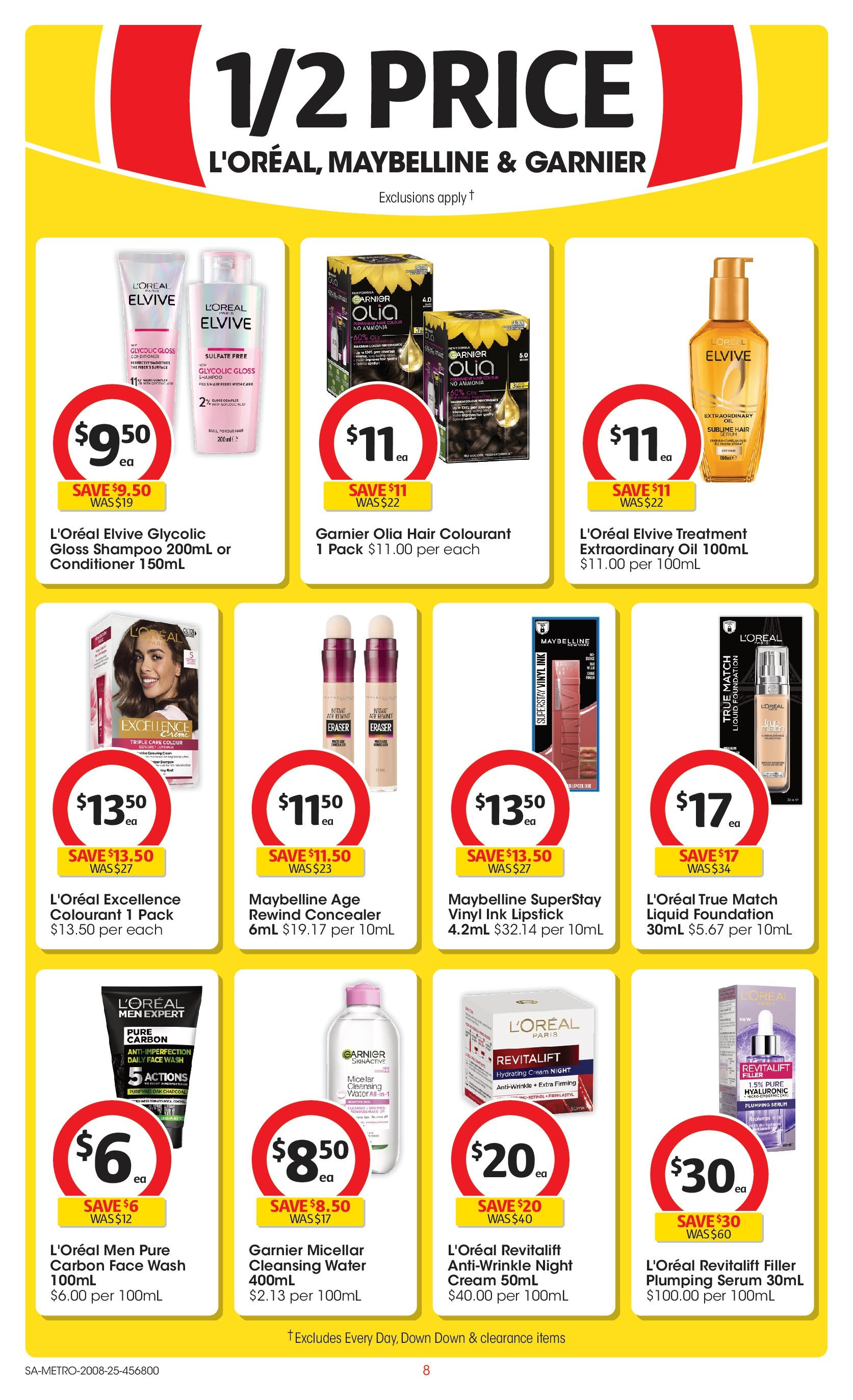 Coles catalogue from 20/08/2025 > Big discounts | Page: 8 | Products: Concealer, Lipstick, Oil, Water Coles catalogue valid from 20/08/2025 > Online Australia | Page: 8 | Products: Concealer, Lipstick, Oil, Water