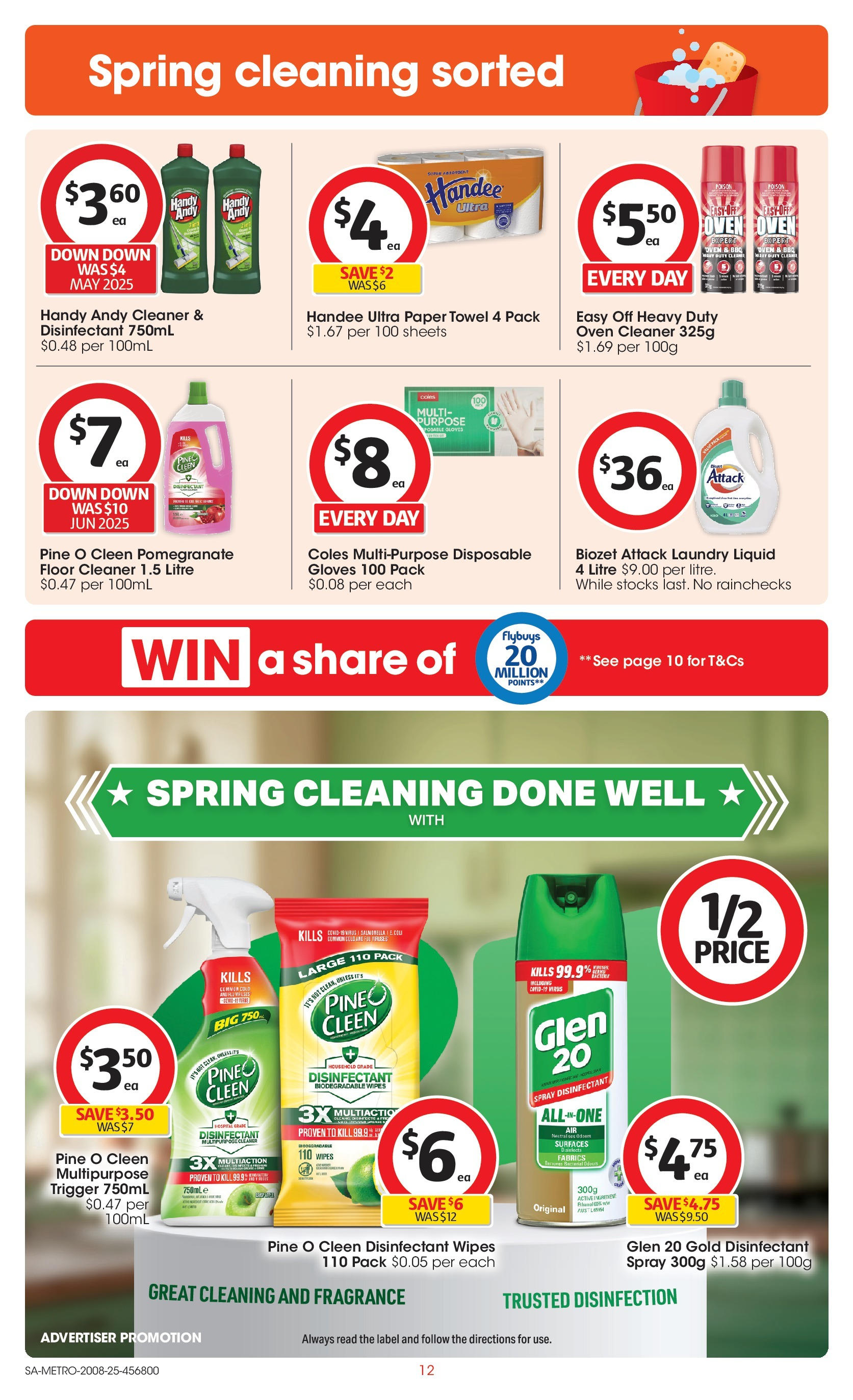 Coles catalogue from 20/08/2025 > Big discounts | Page: 12 | Products: Cleaner, Laundry, Multipurpose, Oven Coles catalogue valid from 20/08/2025 > Online Australia | Page: 12 | Products: Cleaner, Laundry, Multipurpose, Oven