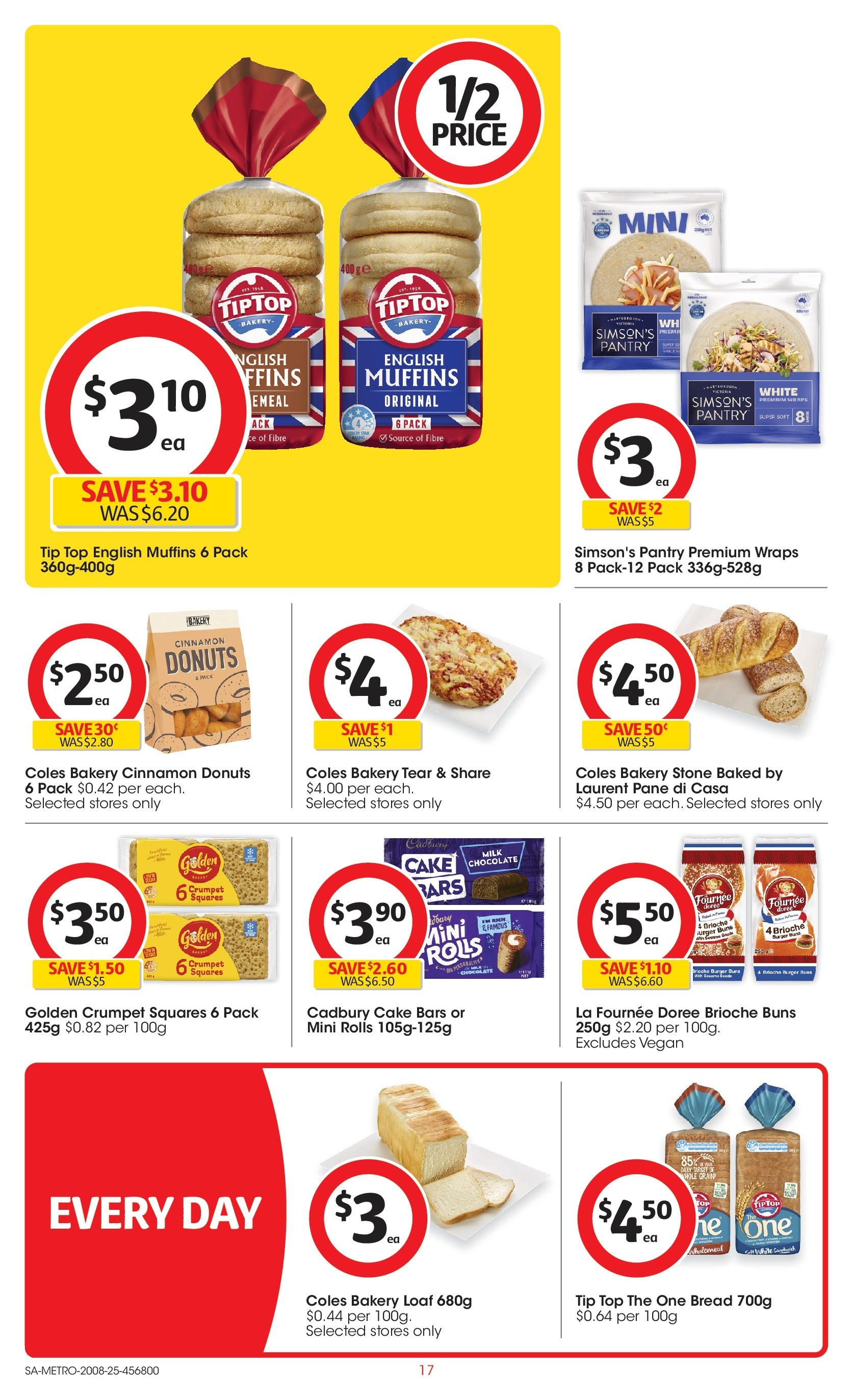 Coles catalogue from 20/08/2025 > Big discounts | Page: 17 | Products: Milk, Donuts, Chocolate, Muffins Coles catalogue valid from 20/08/2025 > Online Australia | Page: 17 | Products: Milk, Donuts, Chocolate, Muffins