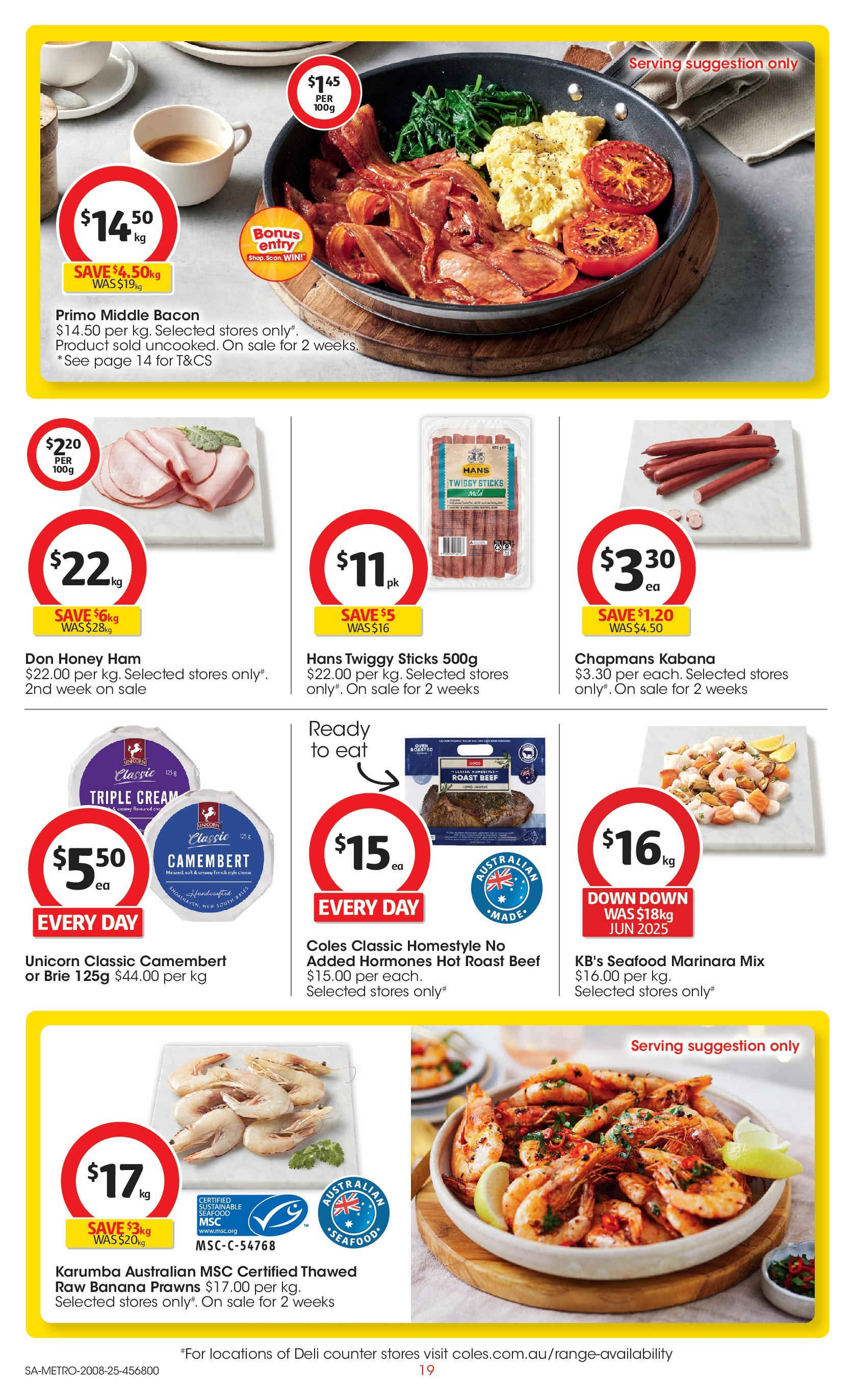 Coles catalogue from 20/08/2025 > Big discounts | Page: 19 | Products: Bacon, Honey, Beef, Cream Coles catalogue valid from 20/08/2025 > Online Australia | Page: 19 | Products: Bacon, Honey, Beef, Cream