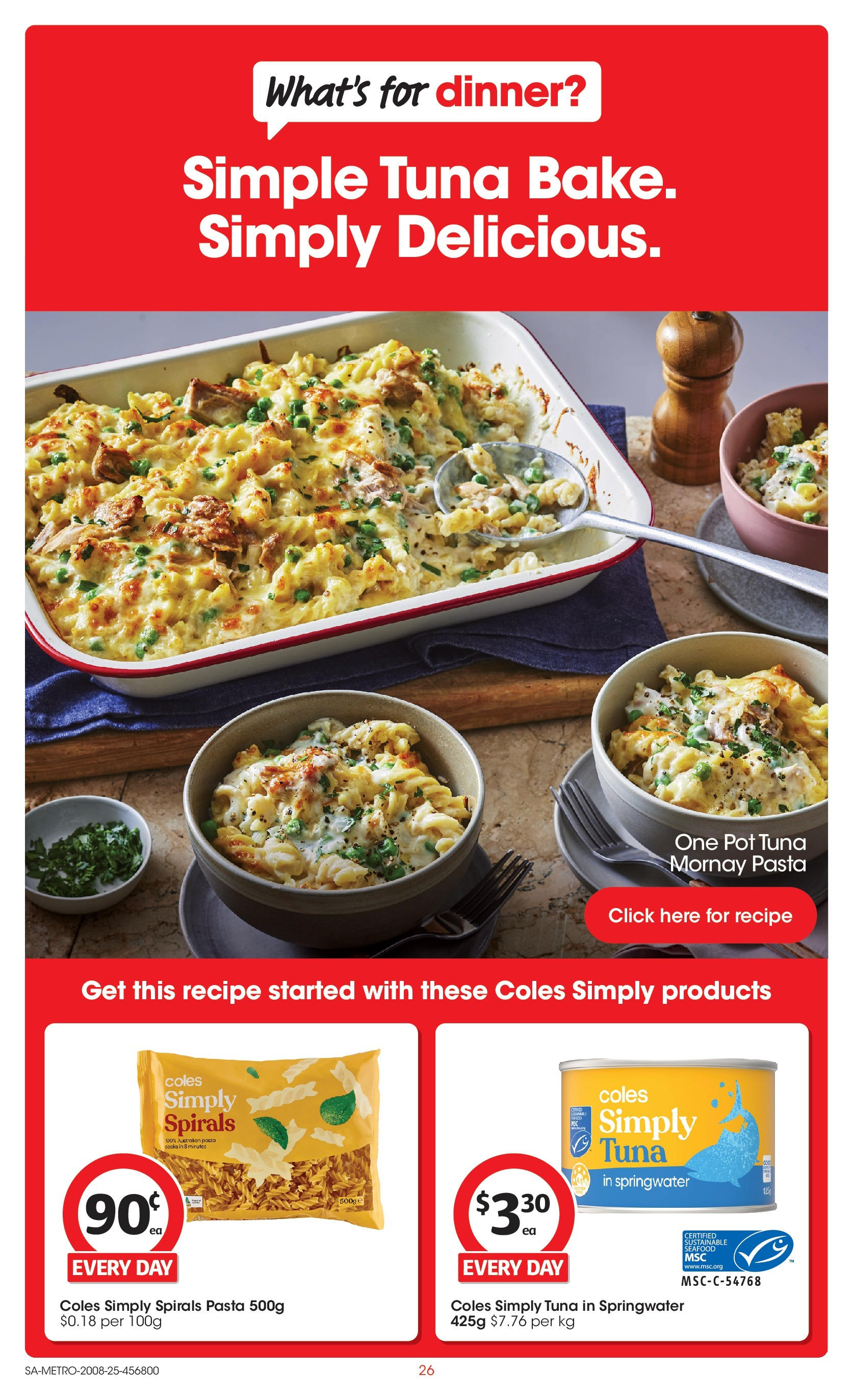 Coles catalogue from 20/08/2025 > Big discounts | Page: 26 | Products: Pot, Pasta, Sustainable, Tuna Coles catalogue valid from 20/08/2025 > Online Australia | Page: 26 | Products: Pot, Pasta, Sustainable, Tuna