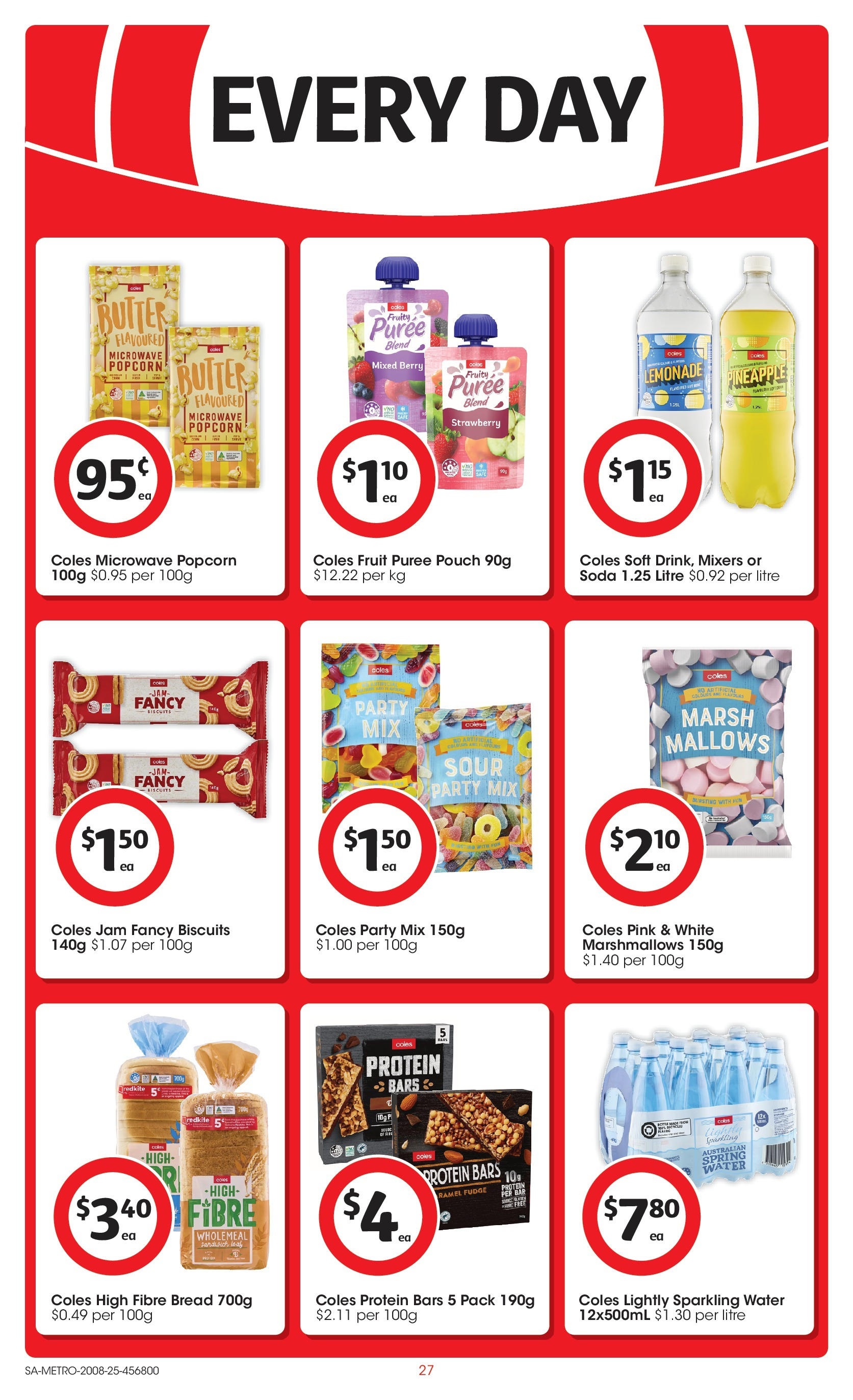 Coles catalogue from 20/08/2025 > Big discounts | Page: 27 | Products: Butter, Bread, Pineapple, Water Coles catalogue valid from 20/08/2025 > Online Australia | Page: 27 | Products: Butter, Bread, Pineapple, Water