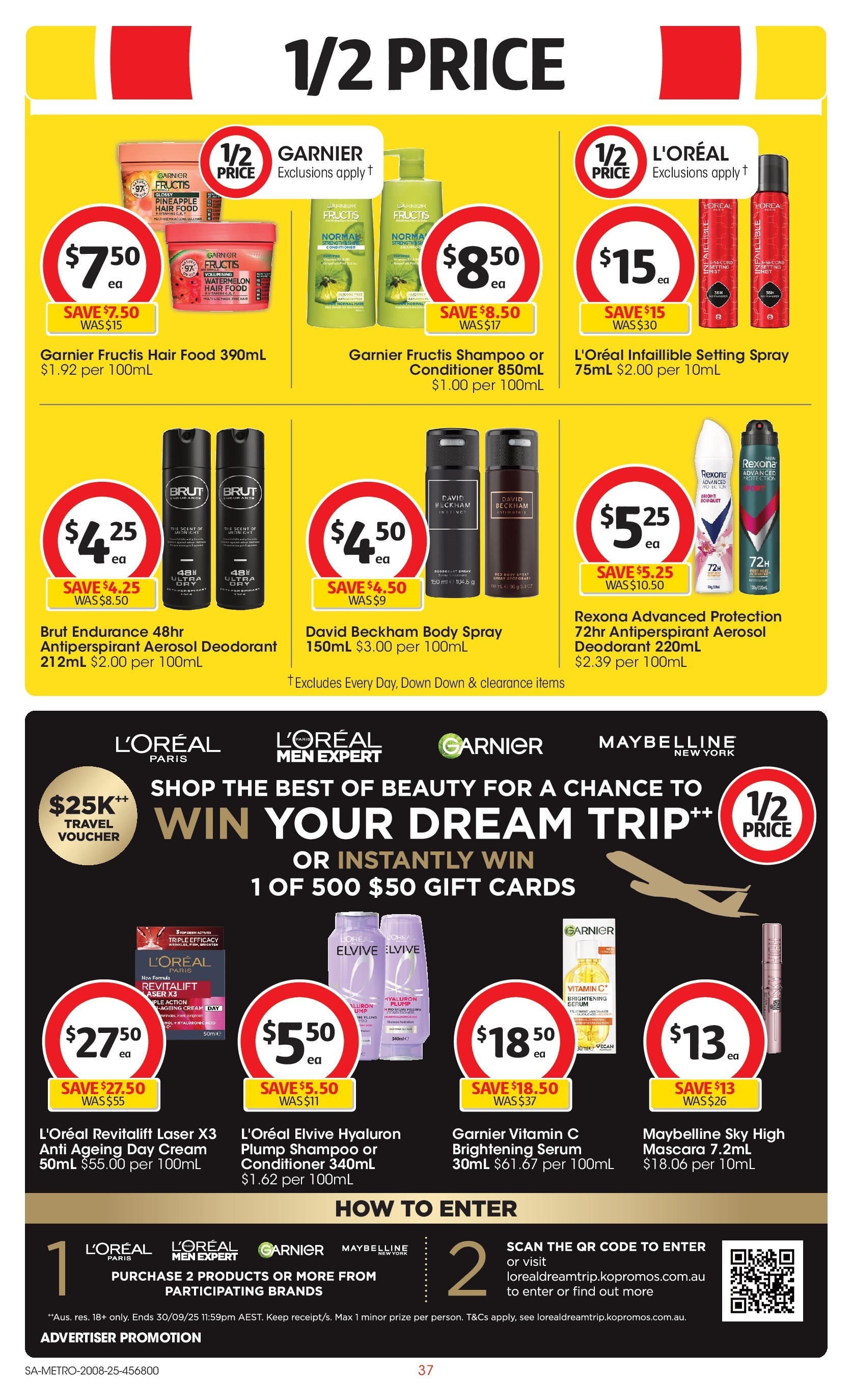 Coles catalogue from 20/08/2025 > Big discounts | Page: 37 | Products: Mascara, Conditioner, Deodorant, Cream Coles catalogue valid from 20/08/2025 > Online Australia | Page: 37 | Products: Mascara, Conditioner, Deodorant, Cream