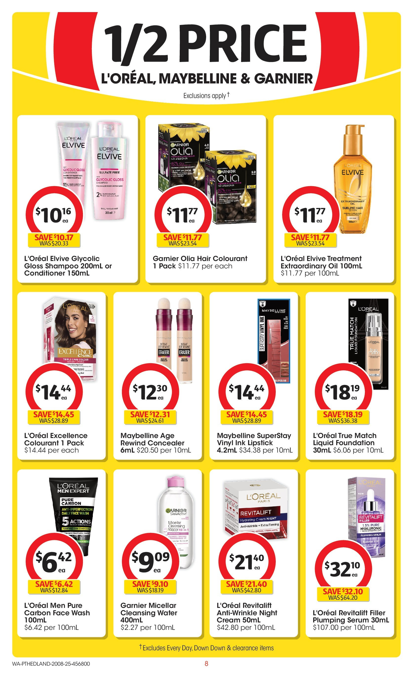 ﻿﻿Coles catalogue valid from 20/08/2025 > Online Australia | Page: 8 | Products: Lipstick, Shampoo, Makeup, Treatment