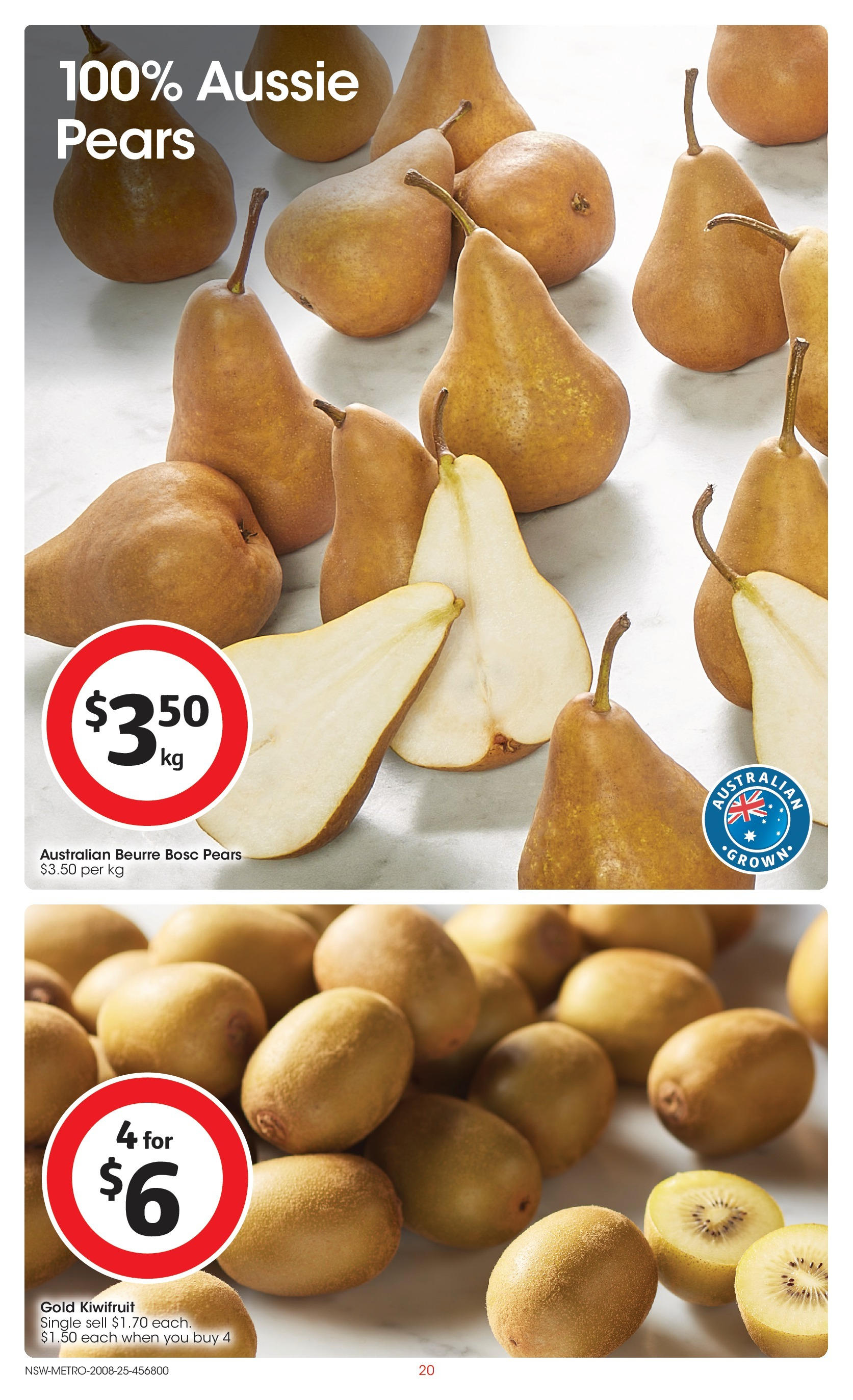 Coles catalogue from 20/08/2025 > Big discounts | Page: 20 | Products: Kiwifruit Coles catalogue valid from 20/08/2025 > Online Australia | Page: 20 | Products: Kiwifruit