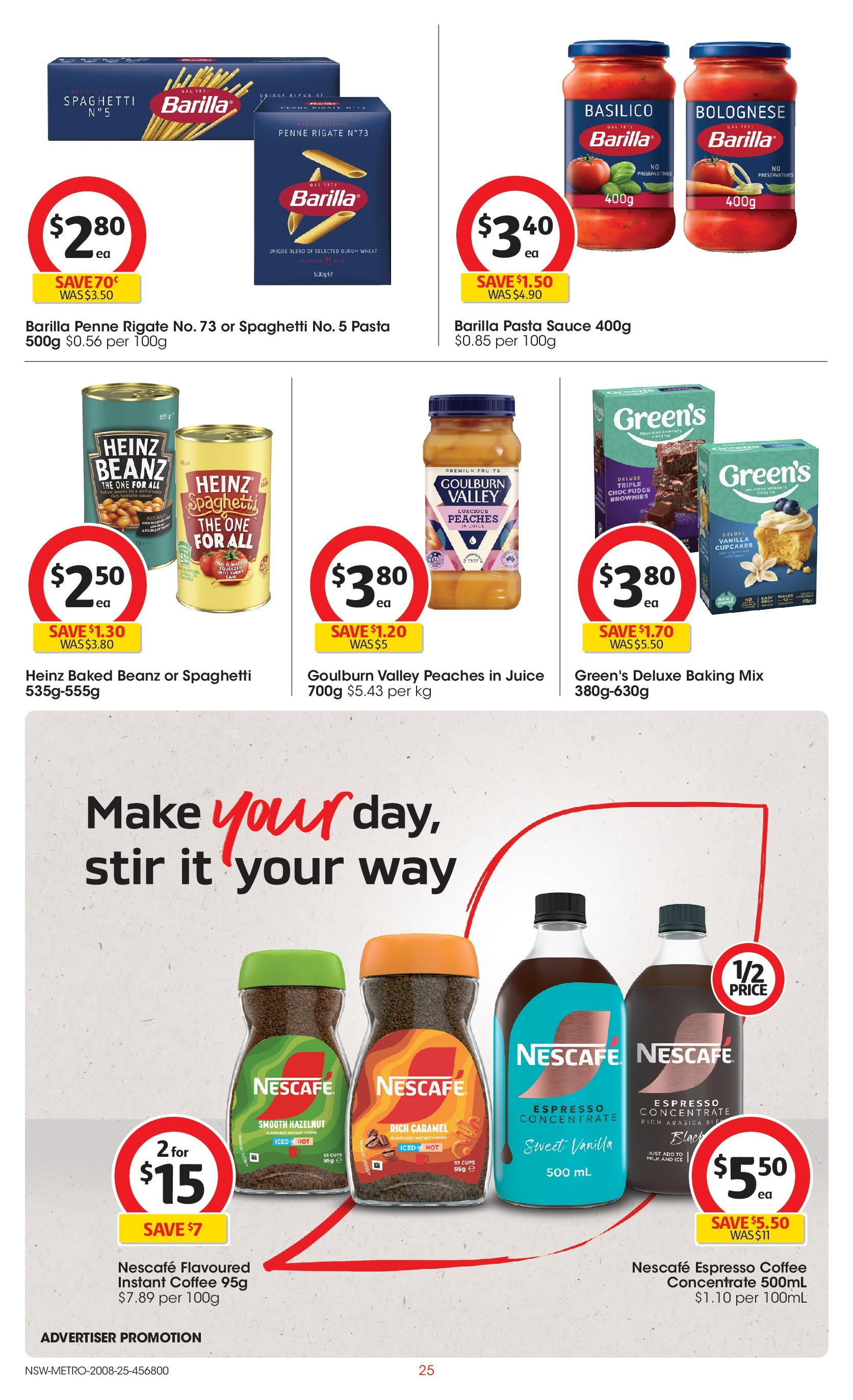 Coles catalogue from 20/08/2025 > Big discounts | Page: 25 | Products: Milk, Coffee, Fruits, Nescafe Coles catalogue valid from 20/08/2025 > Online Australia | Page: 25 | Products: Milk, Coffee, Fruits, Nescafe