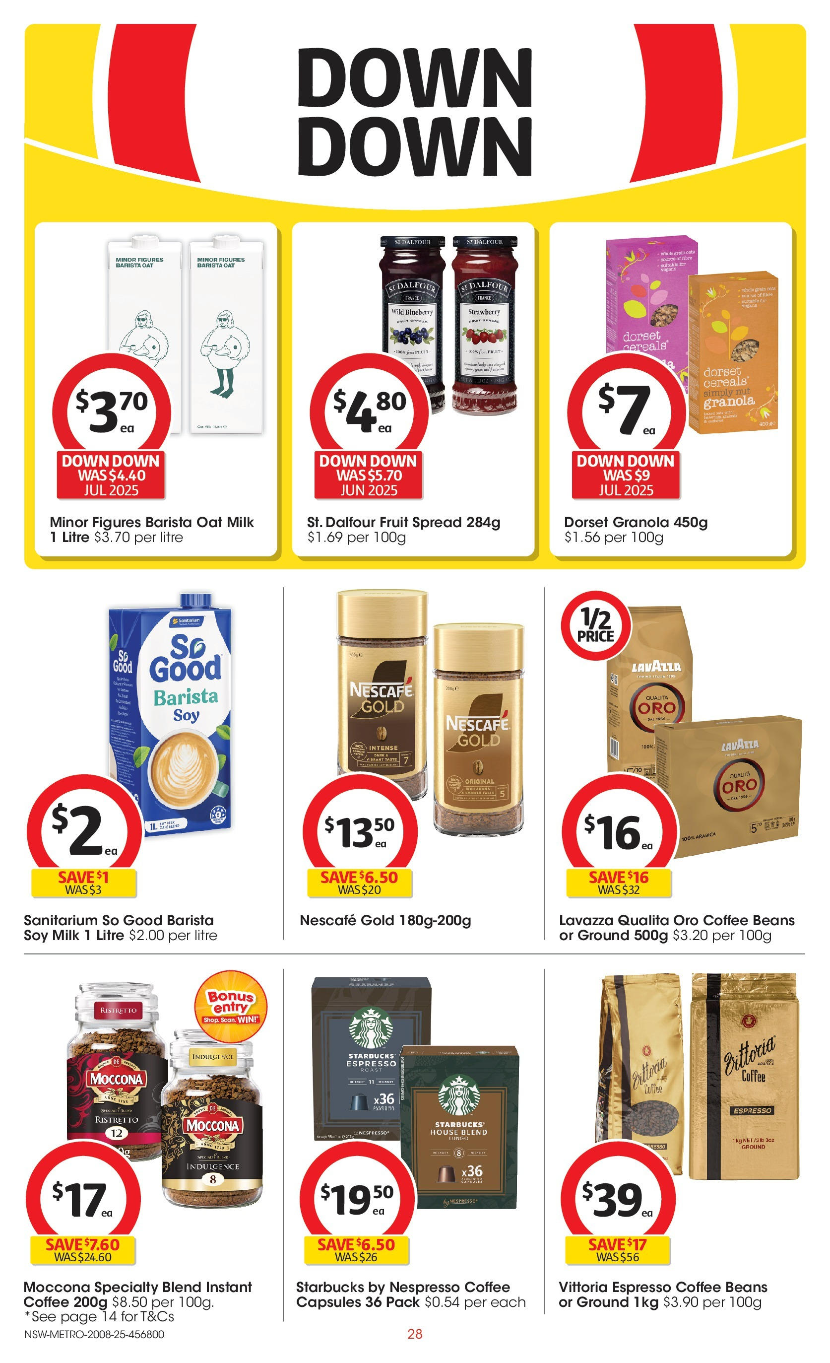 Coles catalogue from 20/08/2025 > Big discounts | Page: 28 | Products: Milk, Granola, Moccona, Nescafe Coles catalogue valid from 20/08/2025 > Online Australia | Page: 28 | Products: Milk, Granola, Moccona, Nescafe