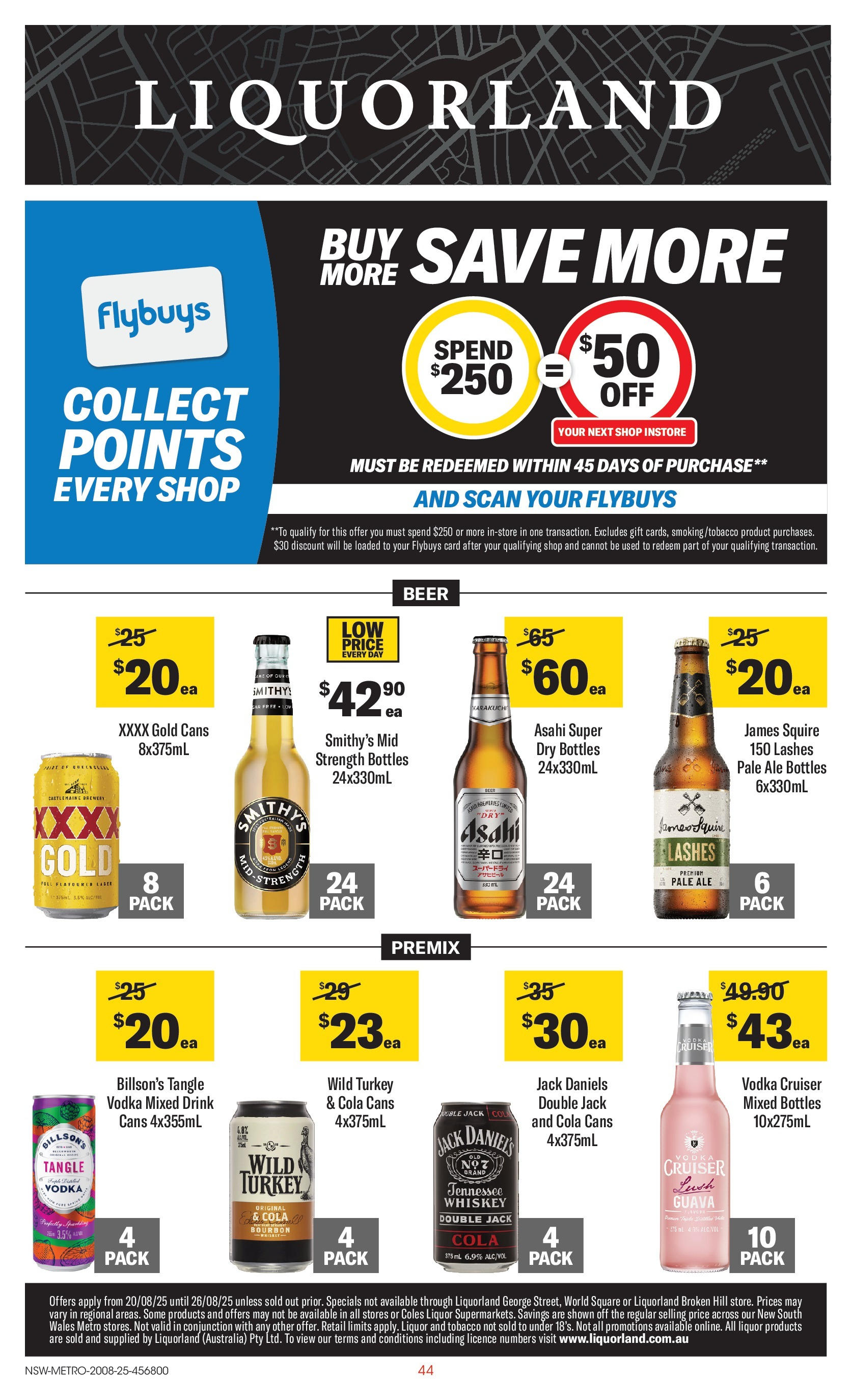 Coles catalogue from 20/08/2025 > Big discounts | Page: 44 | Products: Beer, Bourbon, Vodka, Whiskey Coles catalogue valid from 20/08/2025 > Online Australia | Page: 44 | Products: Beer, Bourbon, Vodka, Whiskey