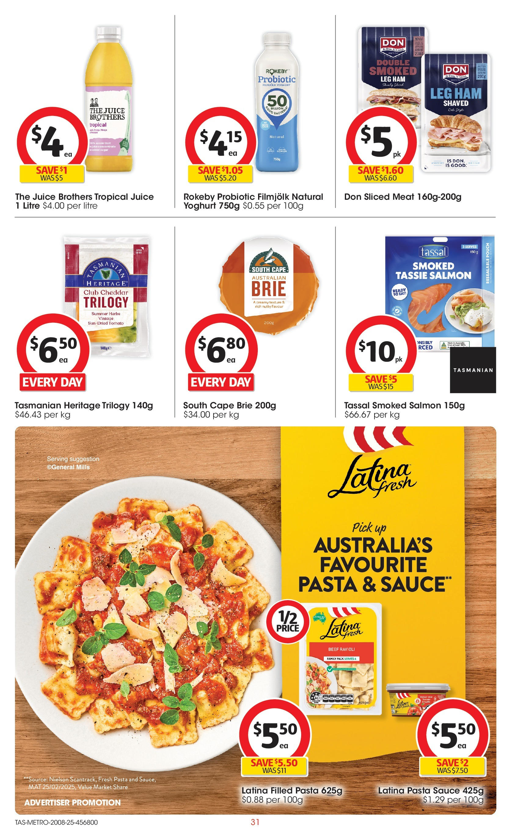 ﻿﻿Coles catalogue valid from 20/08/2025 > Online Australia | Page: 31 | Products: Juice, Pasta, Sauce, Sugar