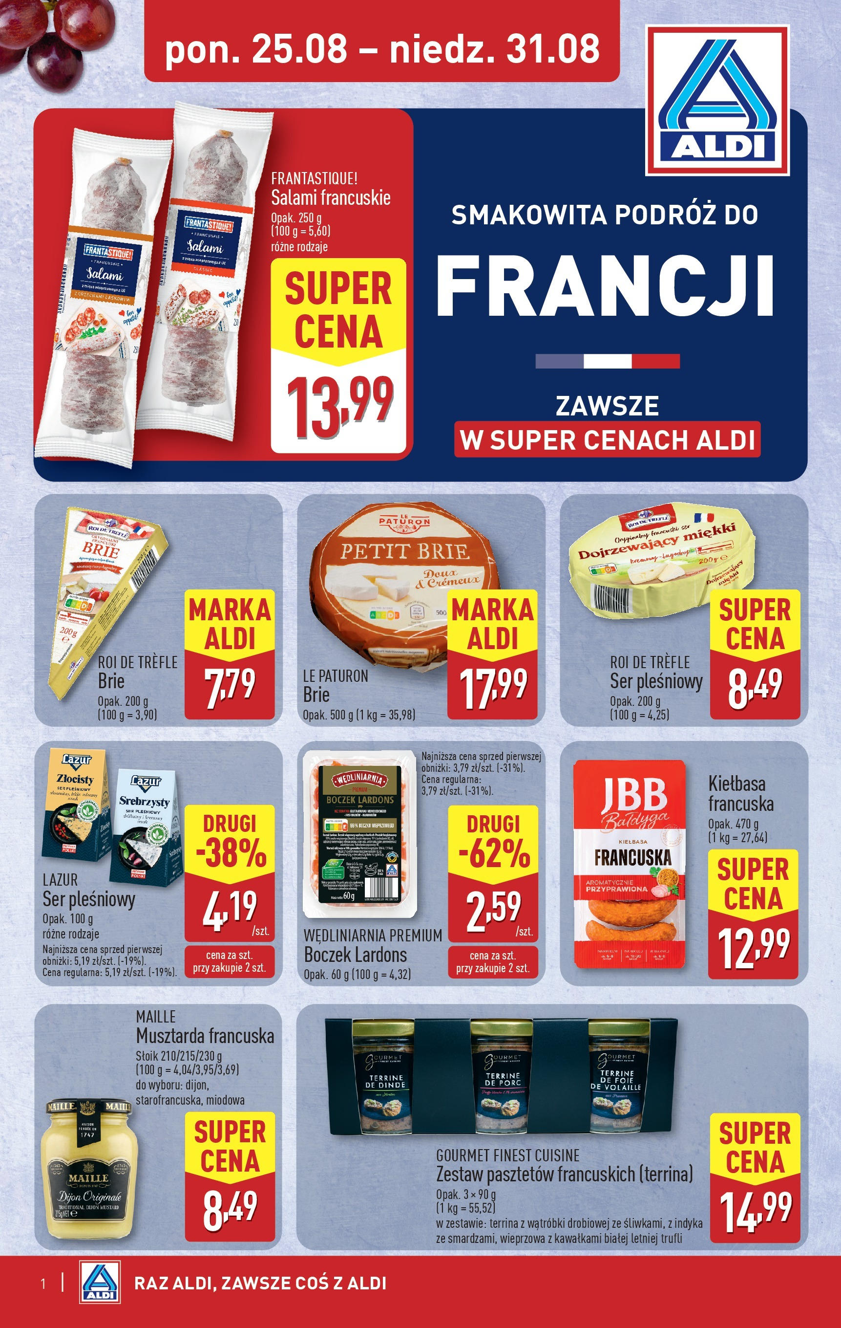 Aldi Tydzień francuski od 25.08.2025 - Nowa Gazetka - Numer strony 1