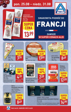 Pogląd gazetki "Tydzień francuski" ze sklepu Aldi ważnej od 25.08.2025