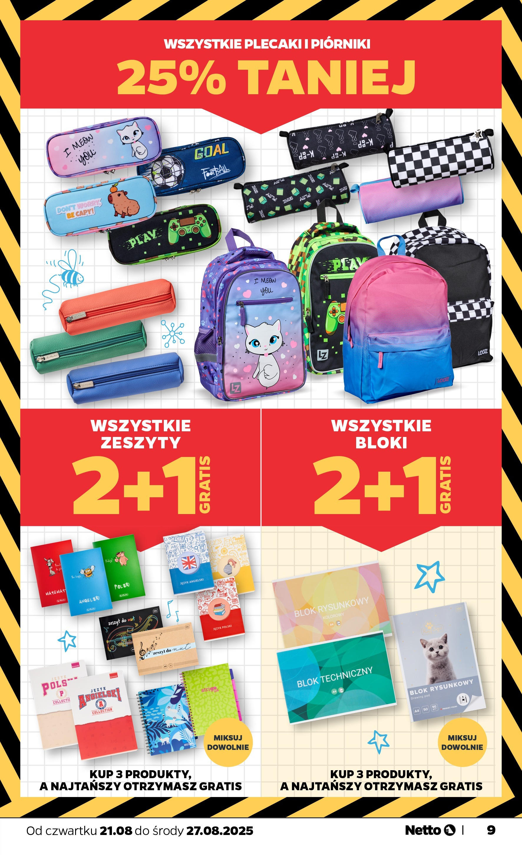 Netto gazetka - Spożywcza od 21.08.2025 - Aktualne promocje | Strona: 27 | Produkty: Zeszyt
