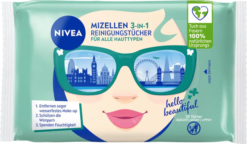 NIVEA Mizellen Reinigungstücher Design Edition Städtetour