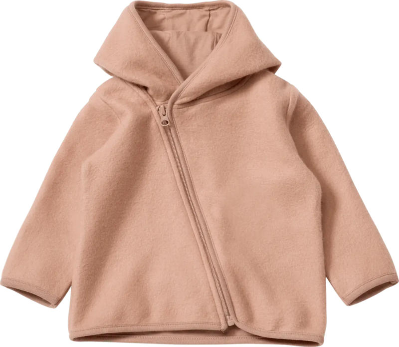 ALANA Fleecejacke mit Kapuze, braun, Gr. 62/68