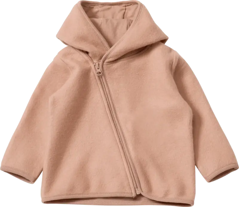 ALANA Fleecejacke mit Kapuze, braun, Gr. 74/80