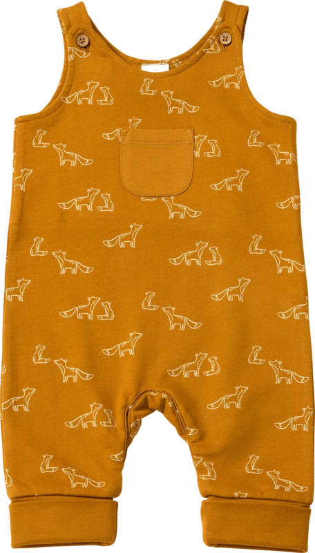 ALANA Latzhose mit Fuchs-Muster, braun, Gr. 62