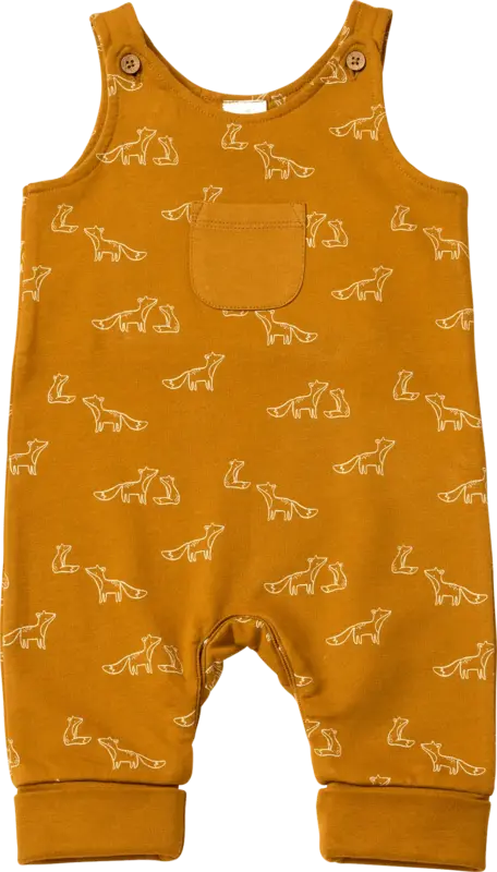 ALANA Latzhose mit Fuchs-Muster, braun, Gr. 68