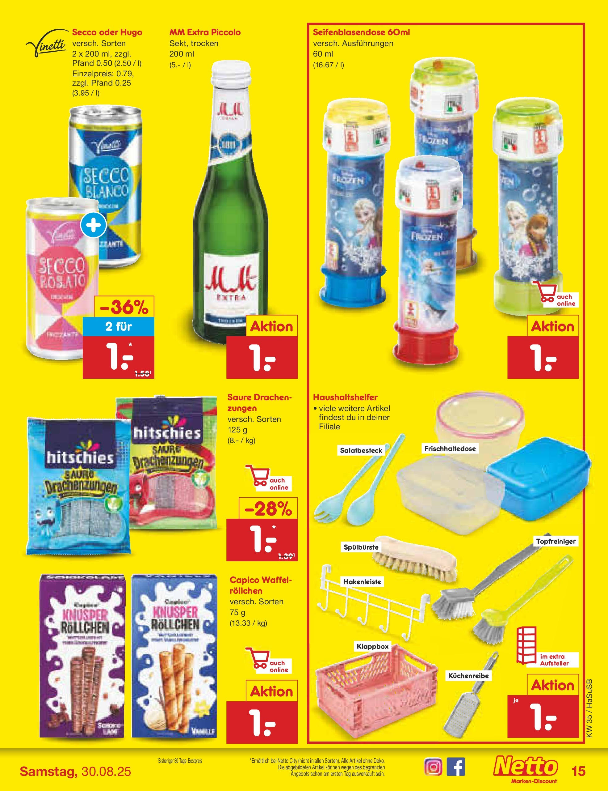 Netto Marken-Discount prospekt Wuppertal	 (ab 24.08.2025) » Angebote | Seite: 15 | Produkte: Hakenleiste, Hugo