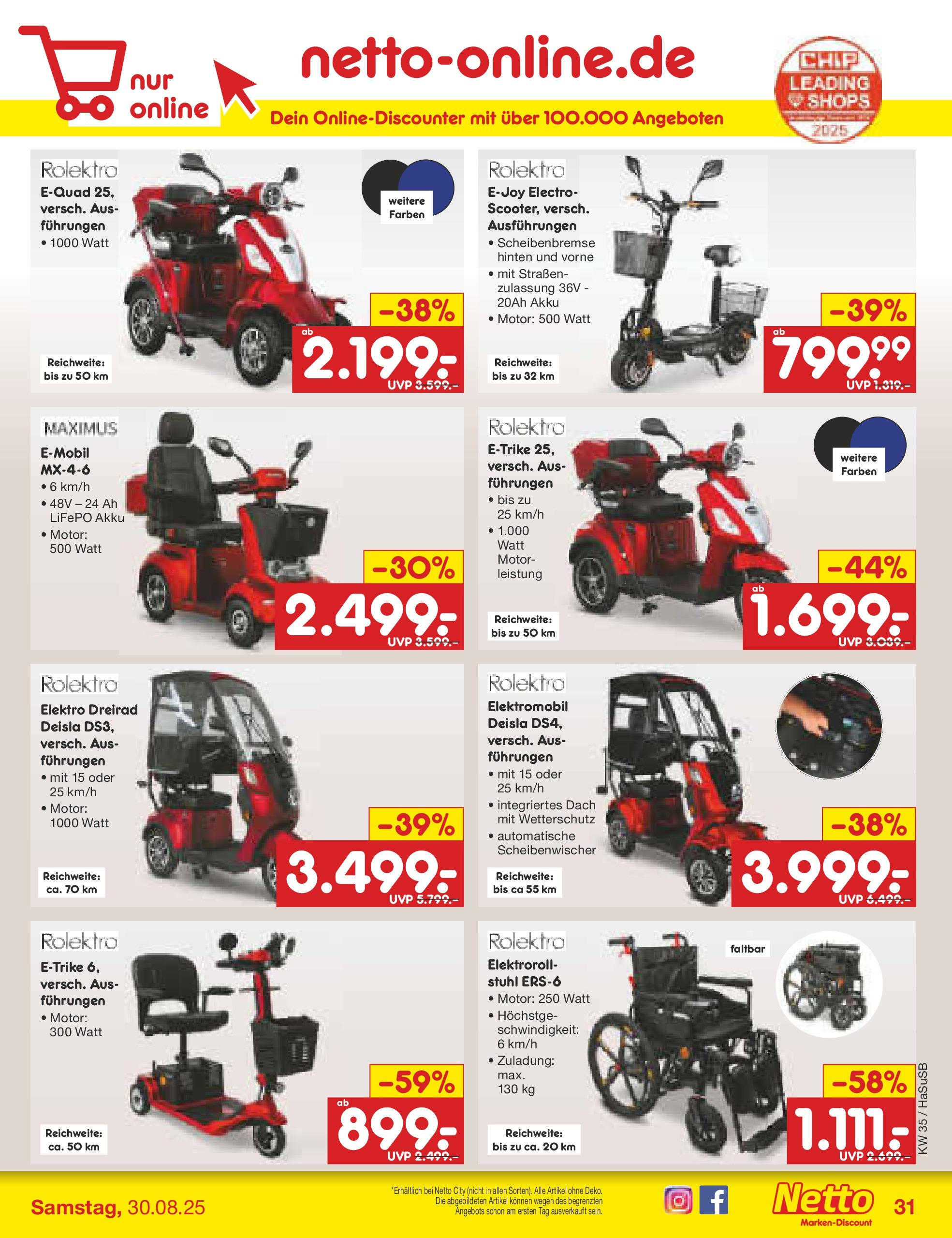 Netto Marken-Discount prospekt Wuppertal	 (ab 24.08.2025) » Angebote | Seite: 31 | Produkte: Stuhl