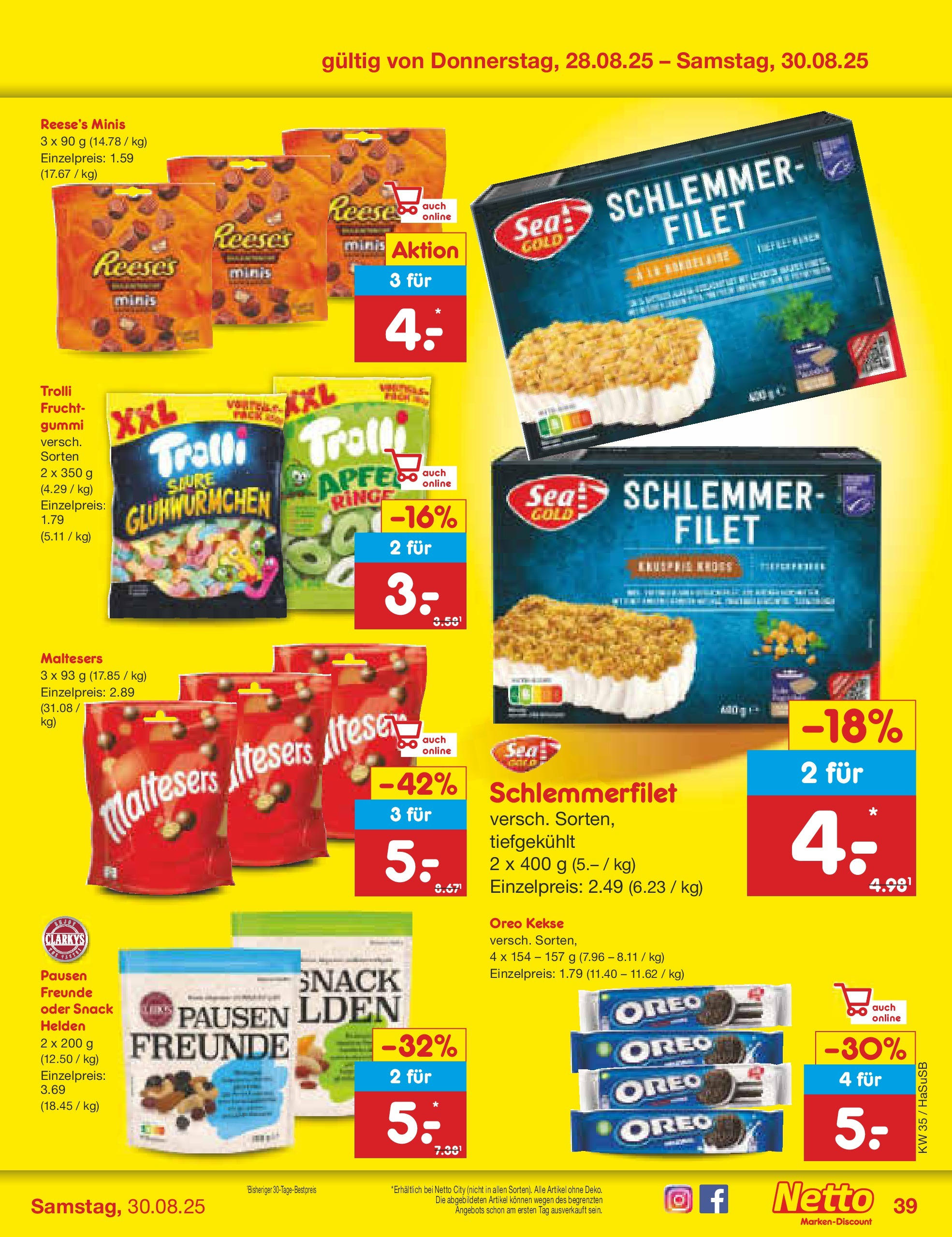 Netto Marken-Discount prospekt Wuppertal	 (ab 24.08.2025) » Angebote | Seite: 39 | Produkte: Kekse