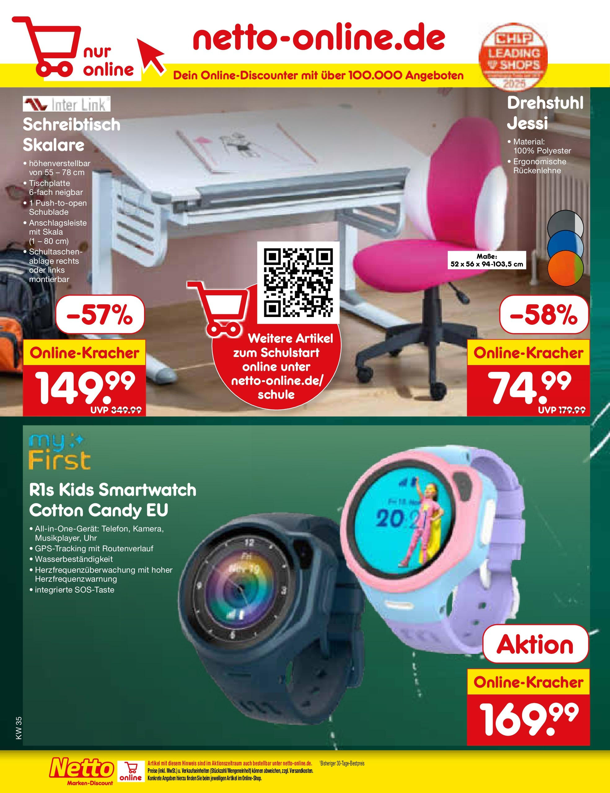 Netto Marken-Discount prospekt Jüchen	 (ab 24.08.2025) » Angebote | Seite: 40 | Produkte: Smartwatch, Uhr
