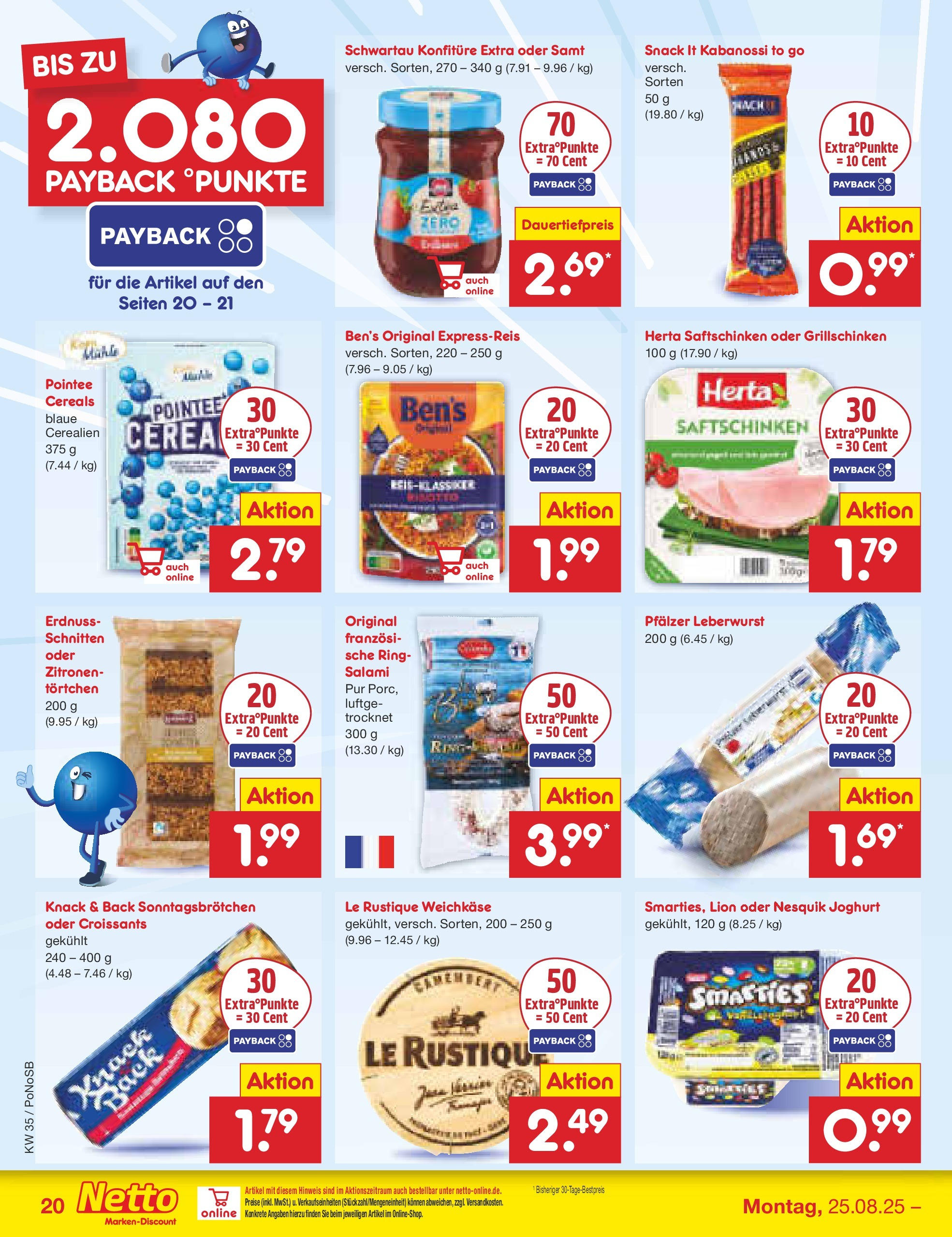 Netto Marken-Discount prospekt Amberg	 (ab 24.08.2025) » Angebote | Seite: 26 | Produkte: Nesquik, Joghurt, Salami, Zitronen
