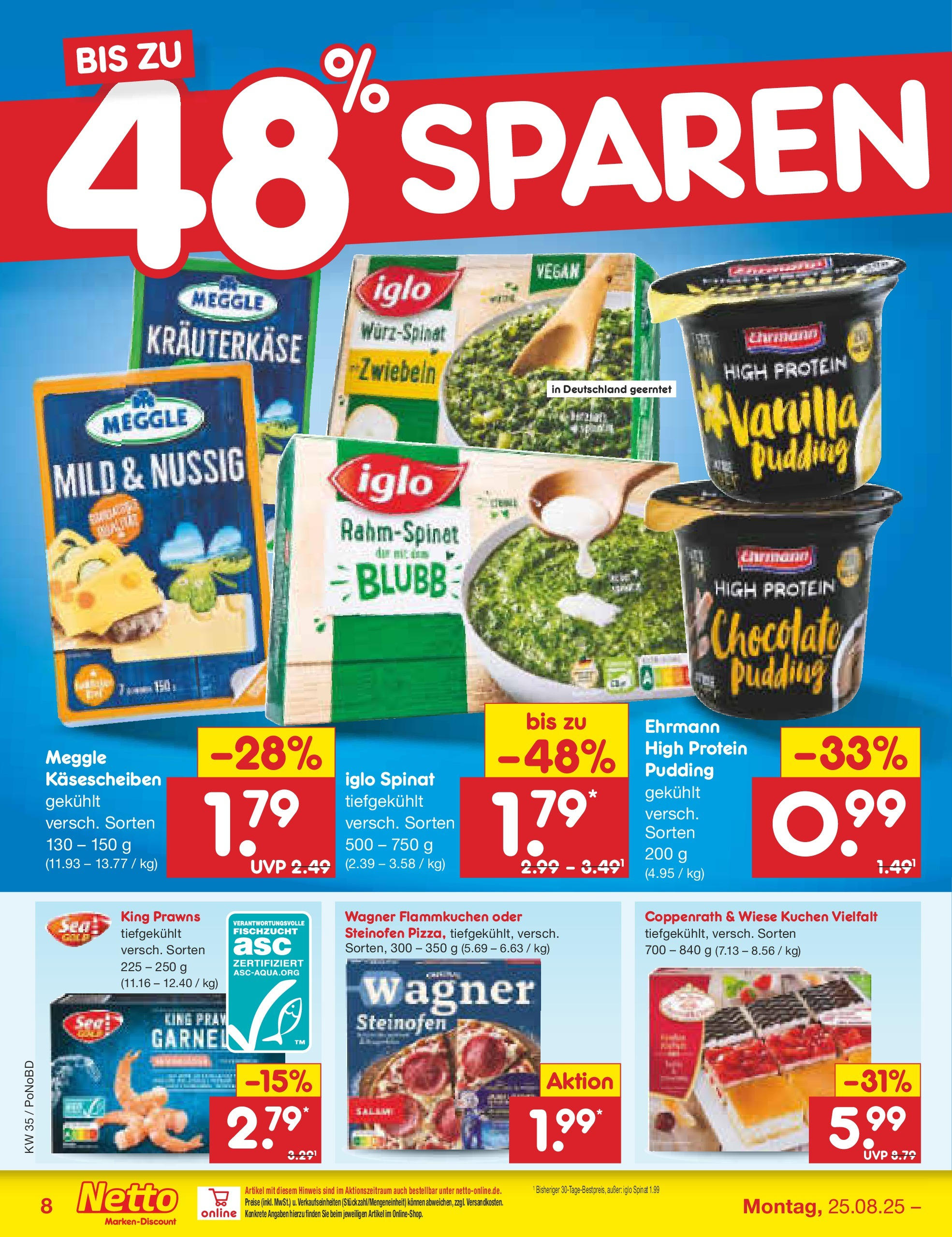 Netto Marken-Discount prospekt Selb	 (ab 24.08.2025) » Angebote | Seite: 12 | Produkte: Iglo, Pudding, Zwiebeln, Kuchen