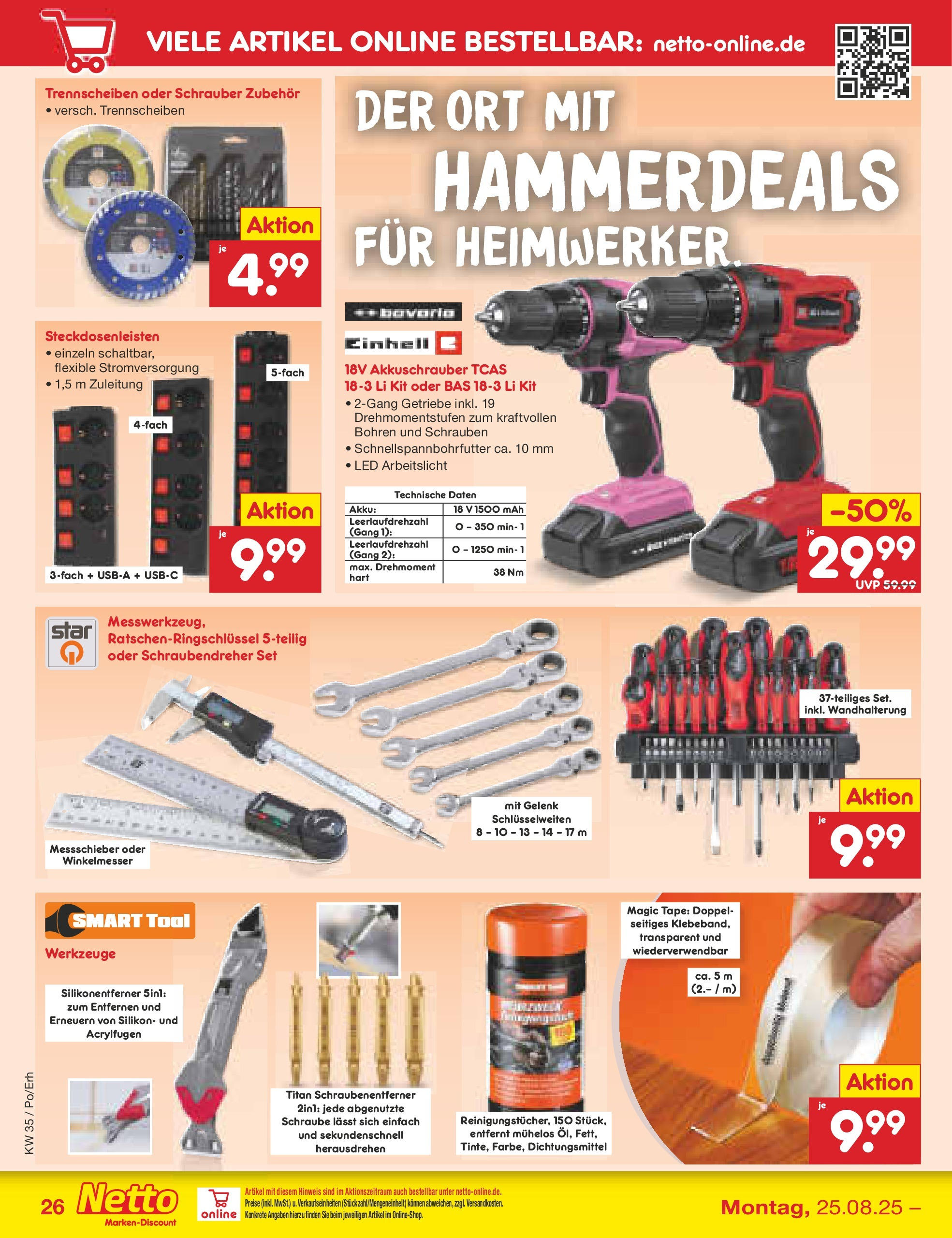 Netto Marken-Discount prospekt Selb	 (ab 24.08.2025) » Angebote | Seite: 34 | Produkte: Akkuschrauber