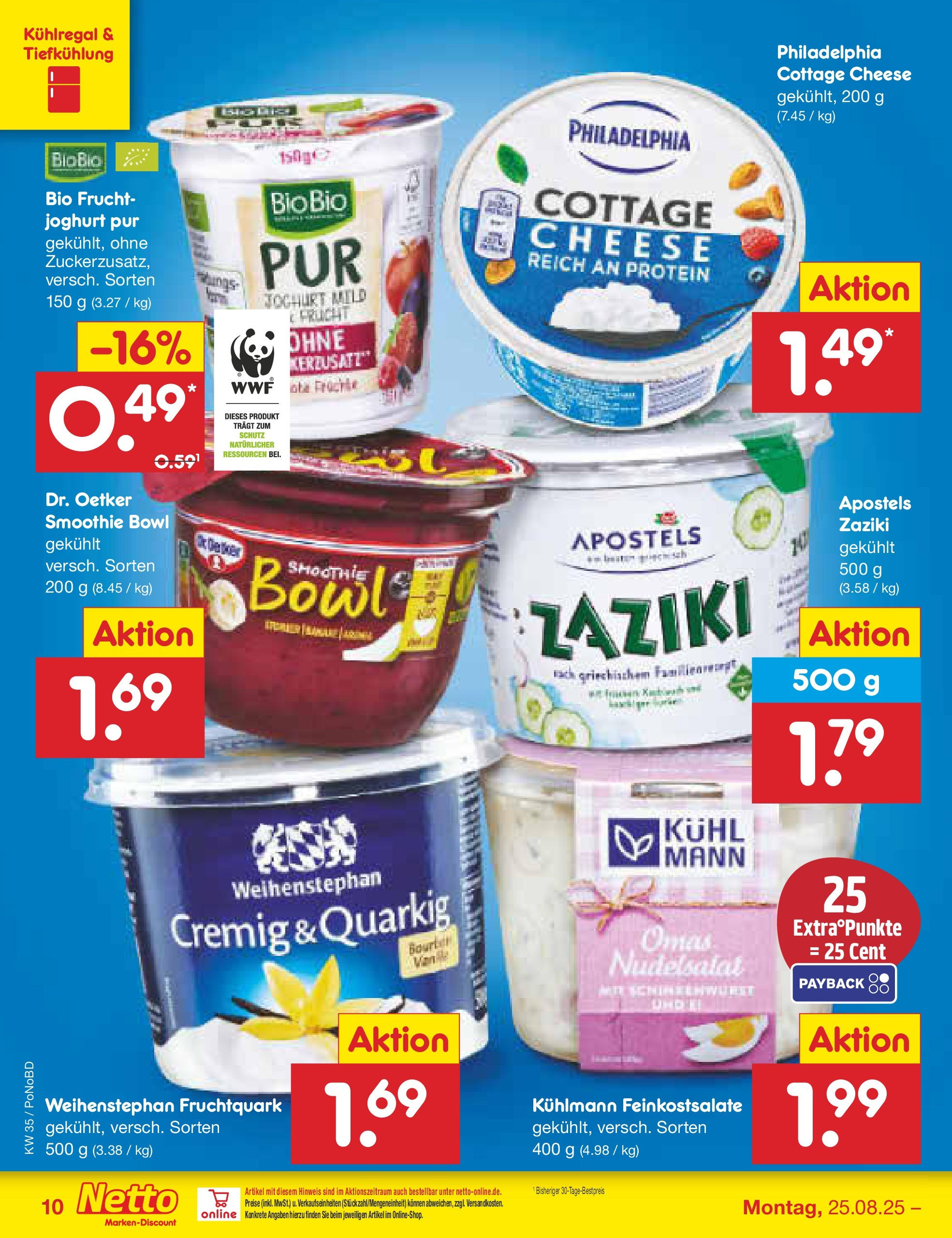 Netto Marken-Discount prospekt Selb	 (ab 24.08.2025) » Angebote | Seite: 14 | Produkte: Joghurt, Philadelphia