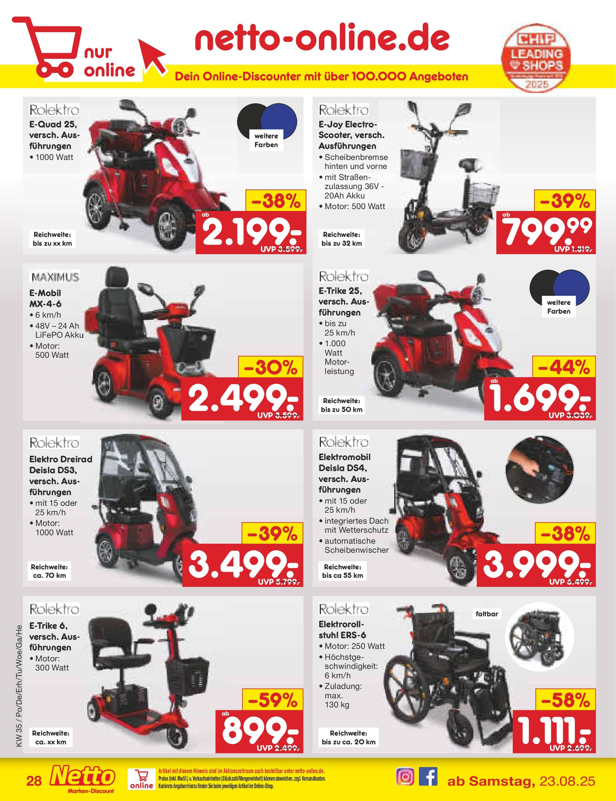 Netto Marken-Discount prospekt Selb	 (ab 24.08.2025) » Angebote | Seite: 36 | Produkte: Stuhl