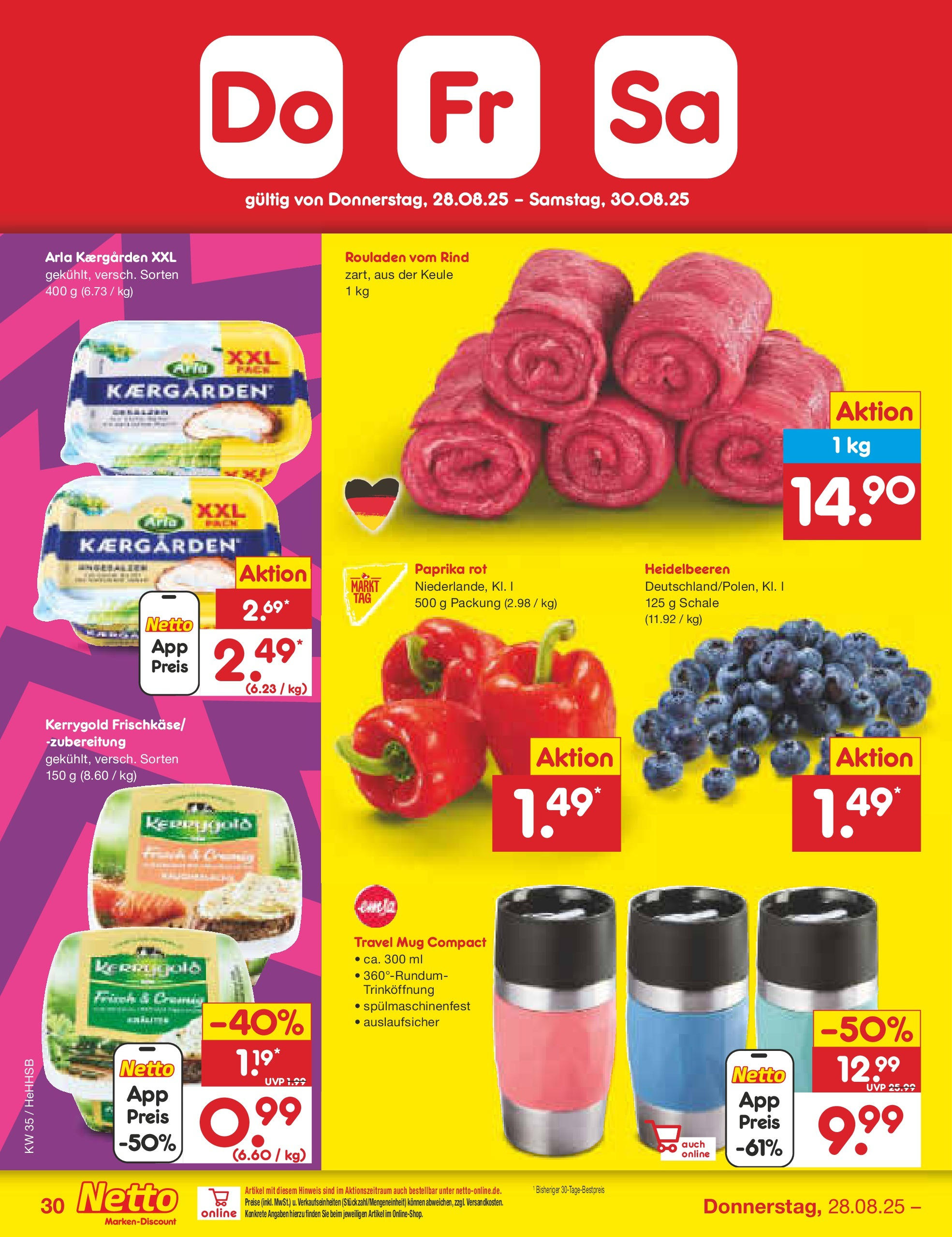 Netto Marken-Discount prospekt Hamburg	 (ab 24.08.2025) » Angebote | Seite: 46 | Produkte: Paprika rot, Heidelbeeren, Paprika