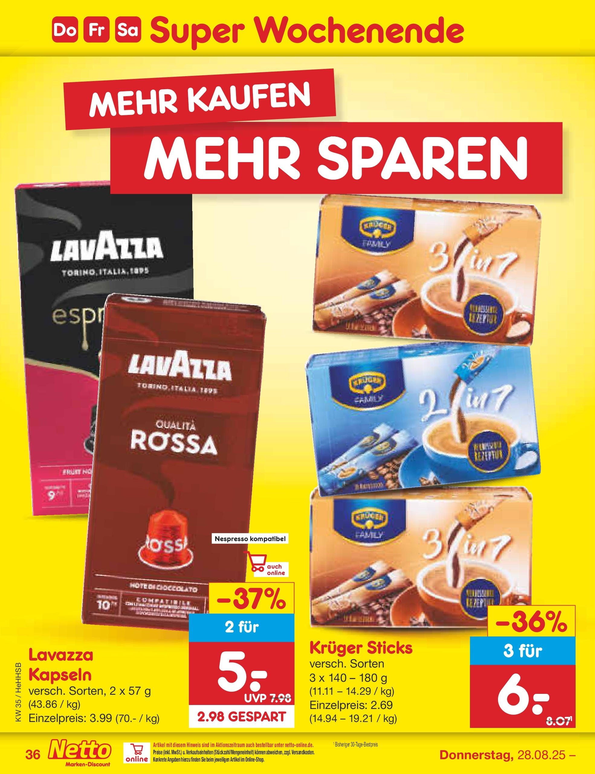 Netto Marken-Discount prospekt Hamburg	 (ab 24.08.2025) » Angebote | Seite: 52 | Produkte: Lavazza