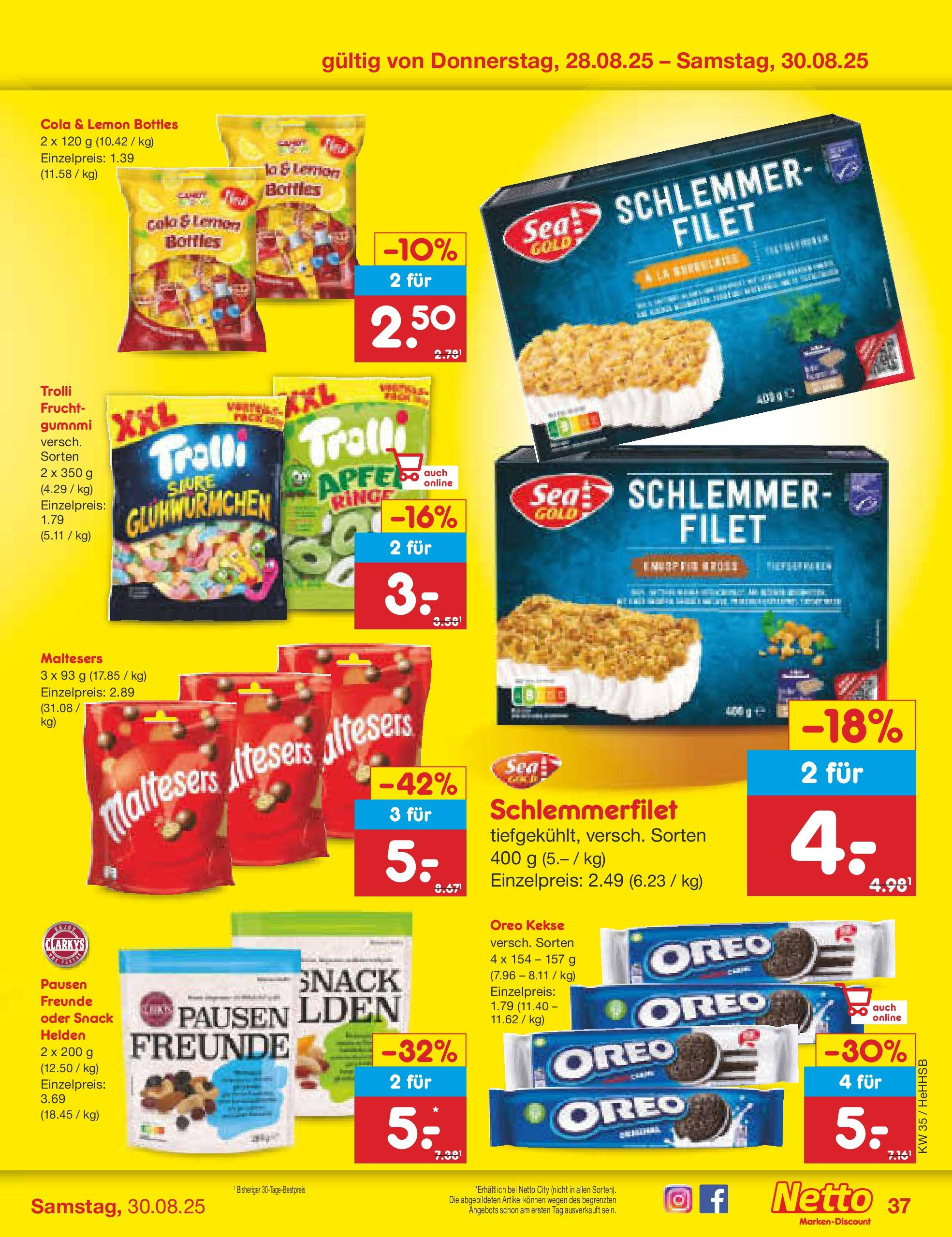 Netto Marken-Discount prospekt Hamburg	 (ab 24.08.2025) » Angebote | Seite: 53 | Produkte: Cola, Kekse