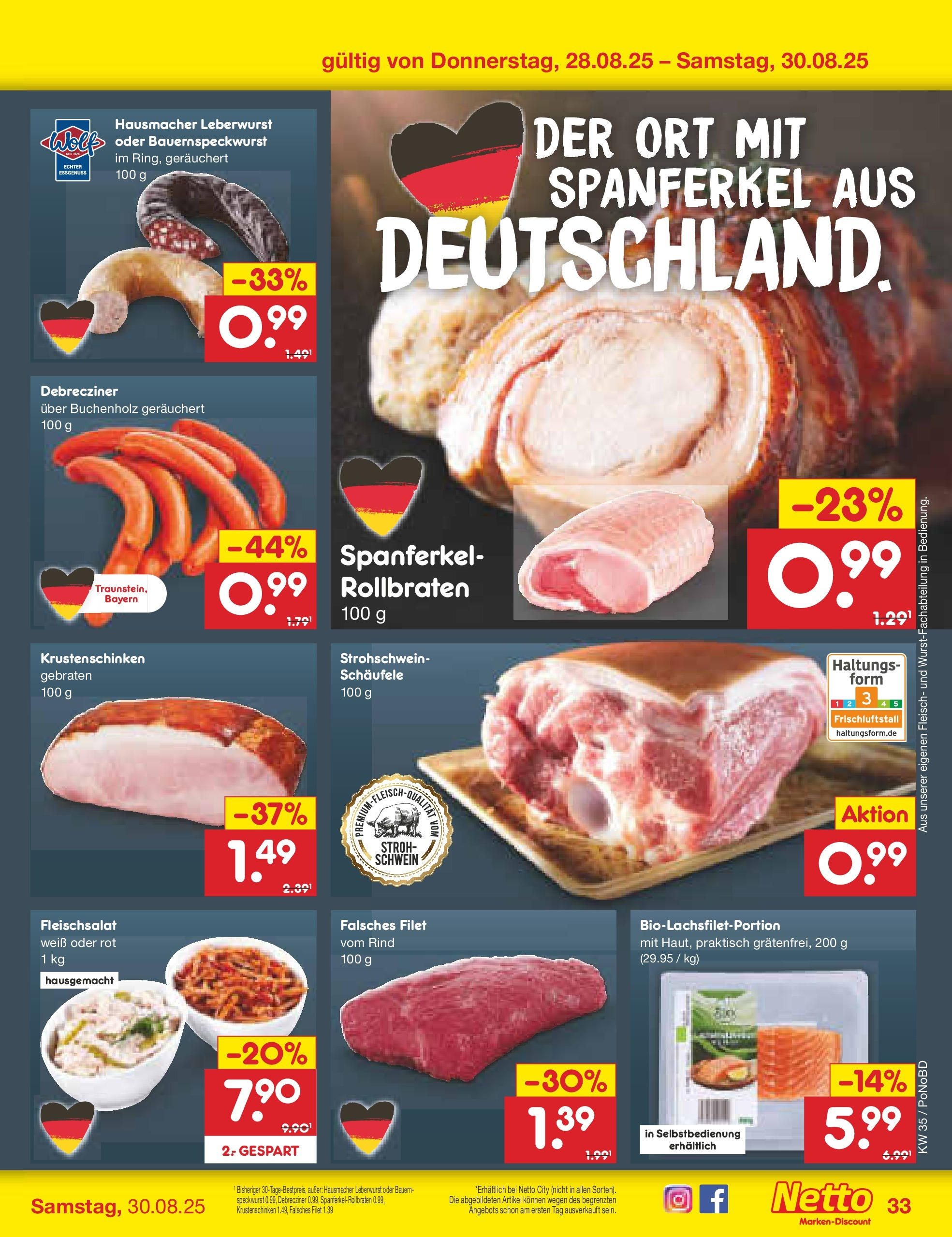 Netto Marken-Discount prospekt Selb	 (ab 24.08.2025) » Angebote | Seite: 43 | Produkte: Fleisch