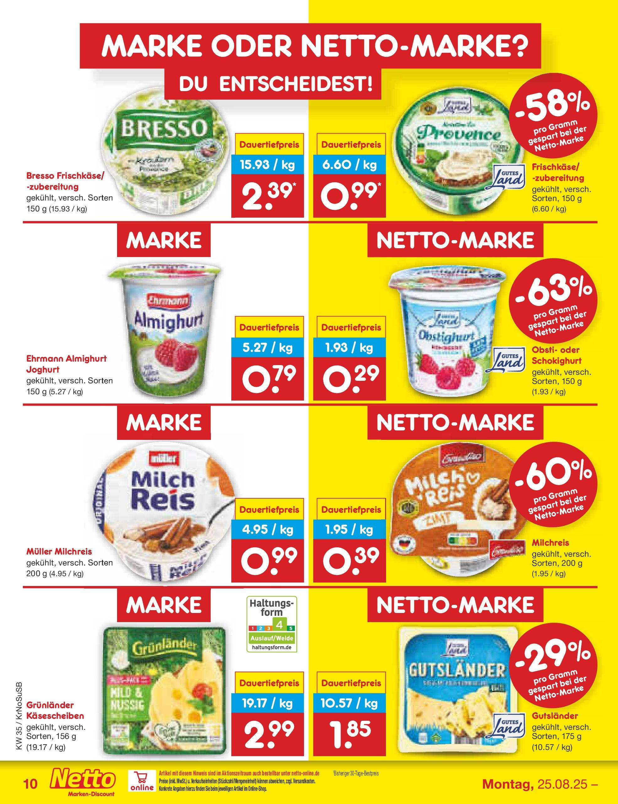 Netto Marken-Discount prospekt Jüchen	 (ab 24.08.2025) » Angebote | Seite: 16 | Produkte: Ehrmann almighurt, Milch, Joghurt, Reis