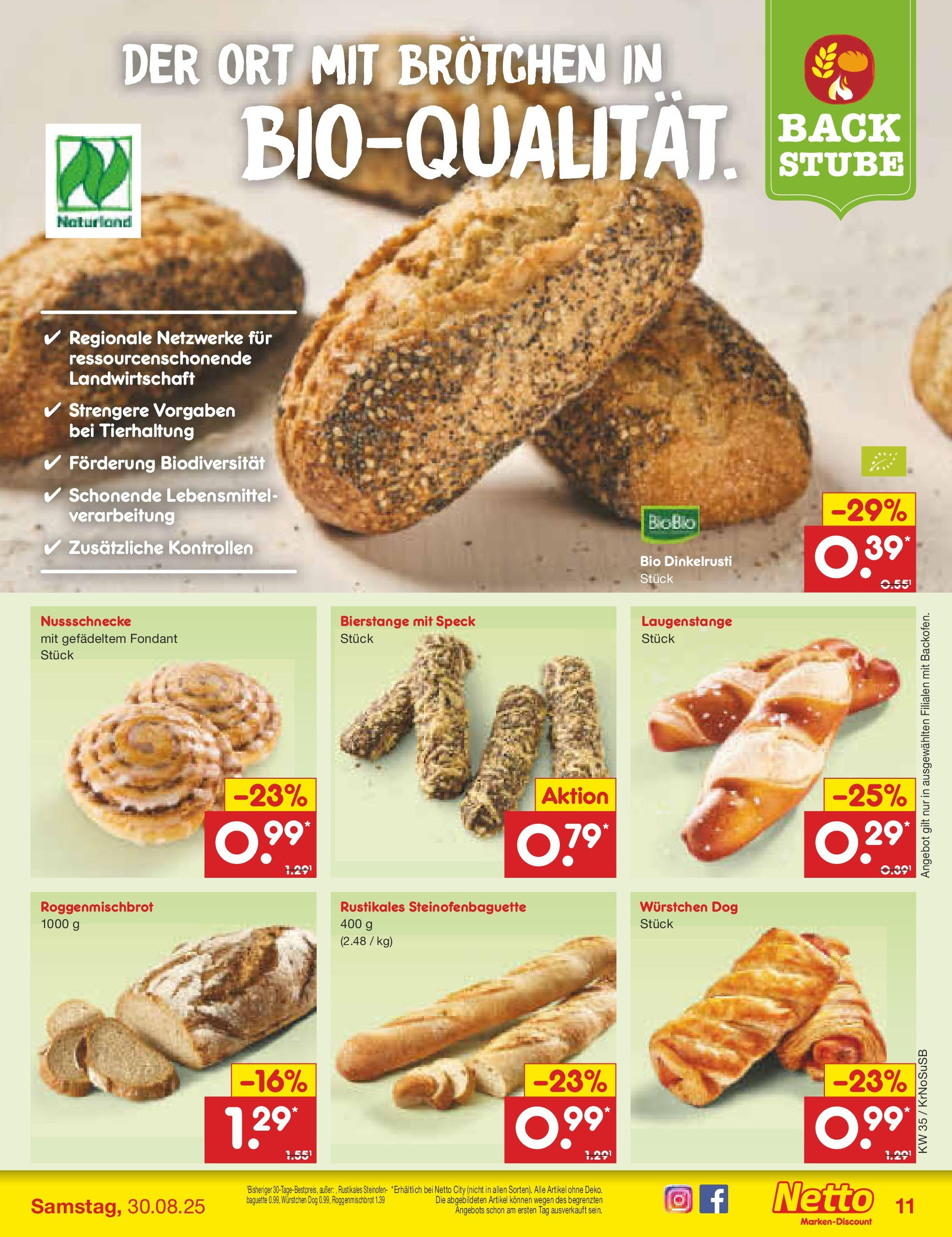 Netto Marken-Discount prospekt Jüchen	 (ab 24.08.2025) » Angebote | Seite: 17 | Produkte: Baguette