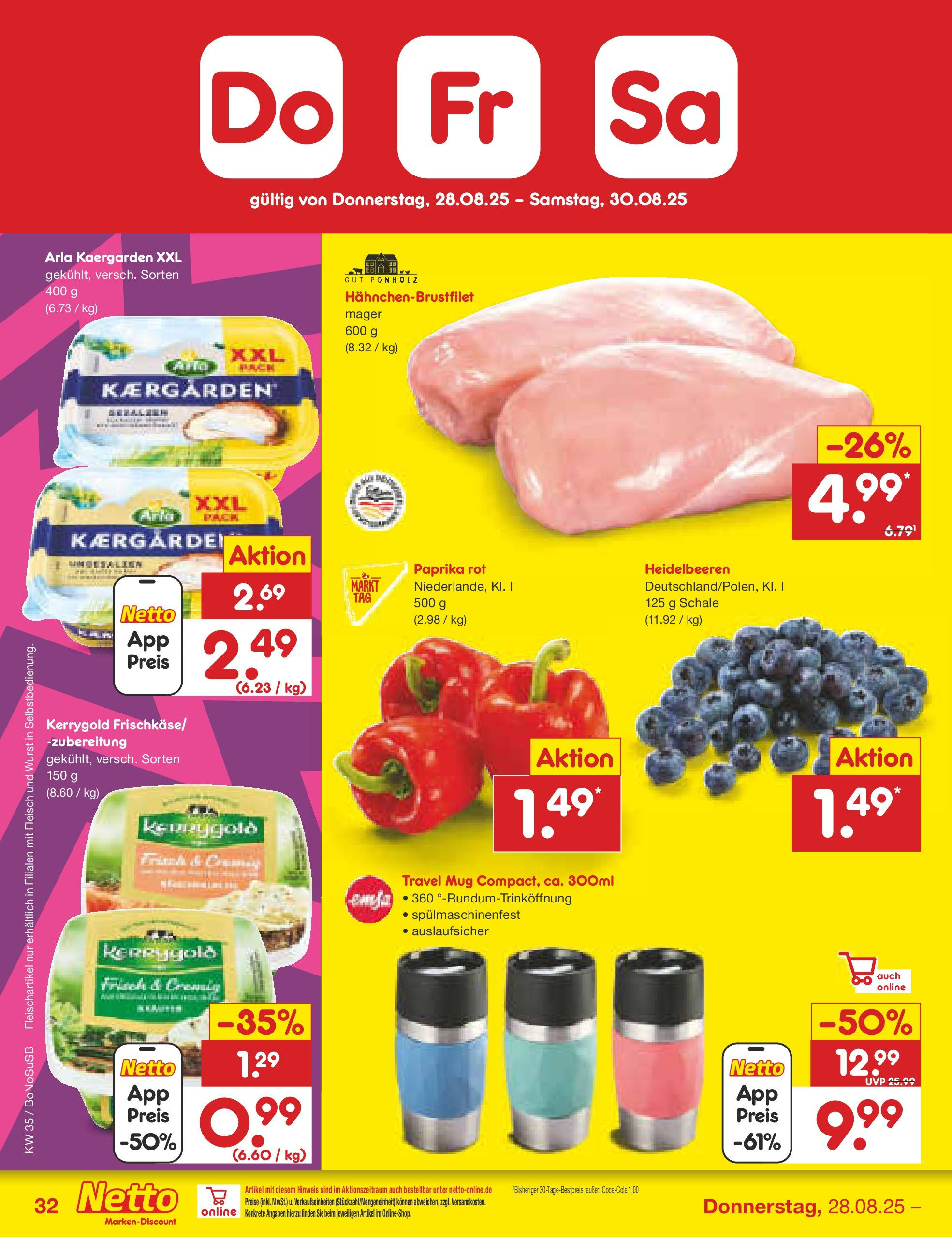 Netto Marken-Discount prospekt Herne (ab 24.08.2025) » Angebote | Seite: 42 | Produkte: Heidelbeeren, Paprika, Wurst, Fleisch Netto Marken-Discount prospekt Herne (ab 24.08.2025) » Angebote | Seite: 42 | Produkte: Heidelbeeren, Paprika, Wurst, Fleisch