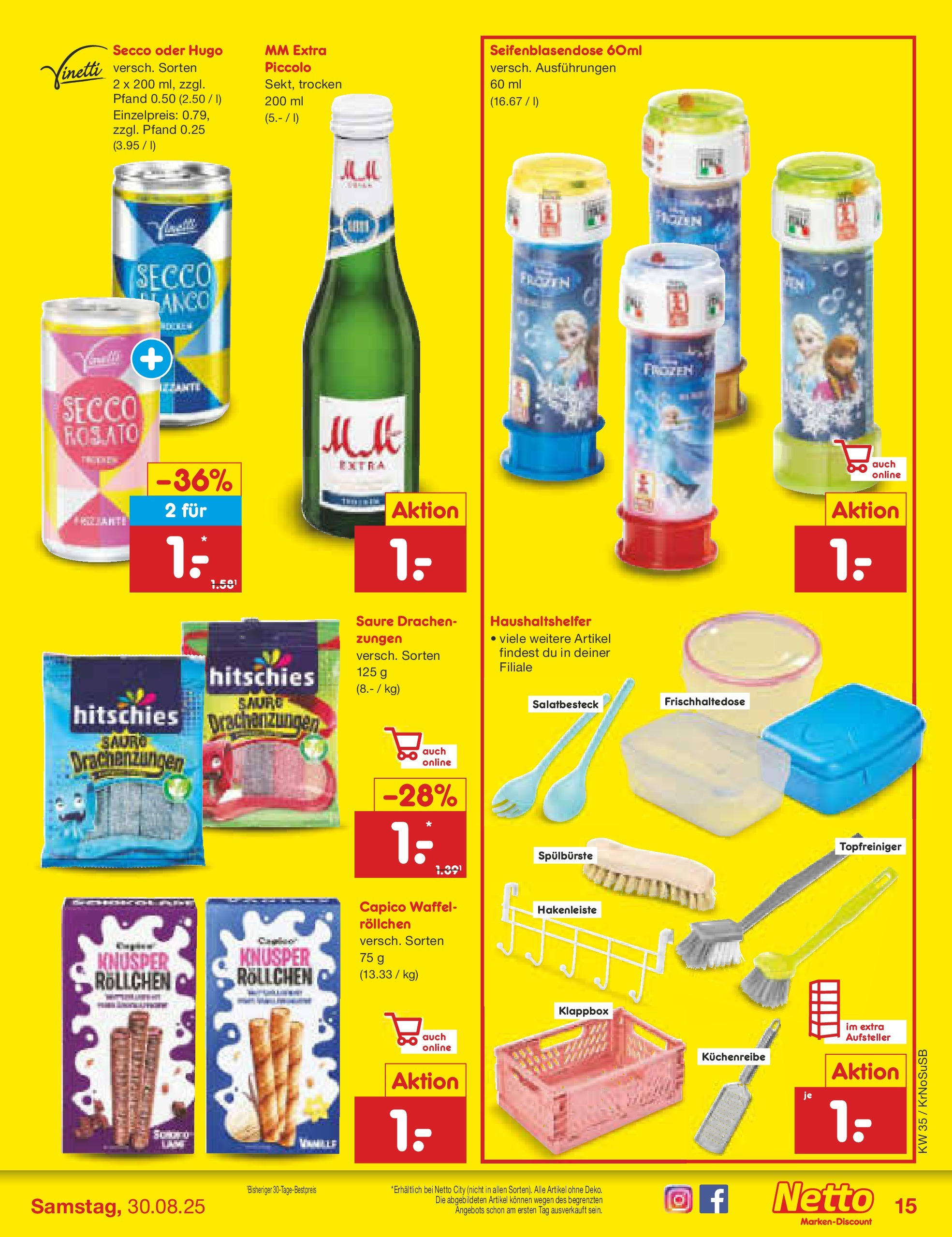 Netto Marken-Discount prospekt Jüchen	 (ab 24.08.2025) » Angebote | Seite: 21 | Produkte: Hakenleiste, Hugo