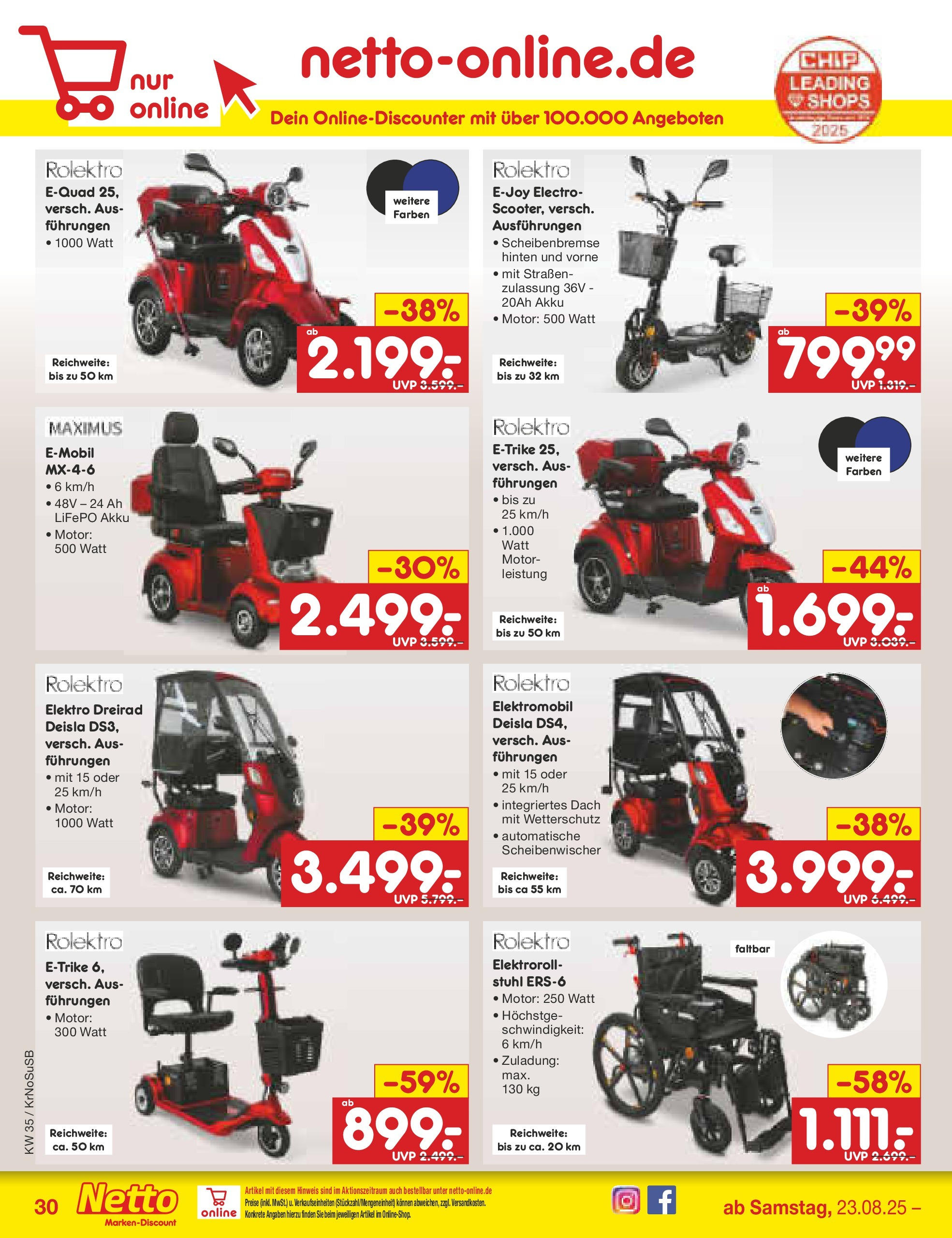 Netto Marken-Discount prospekt Jüchen	 (ab 24.08.2025) » Angebote | Seite: 46 | Produkte: Stuhl