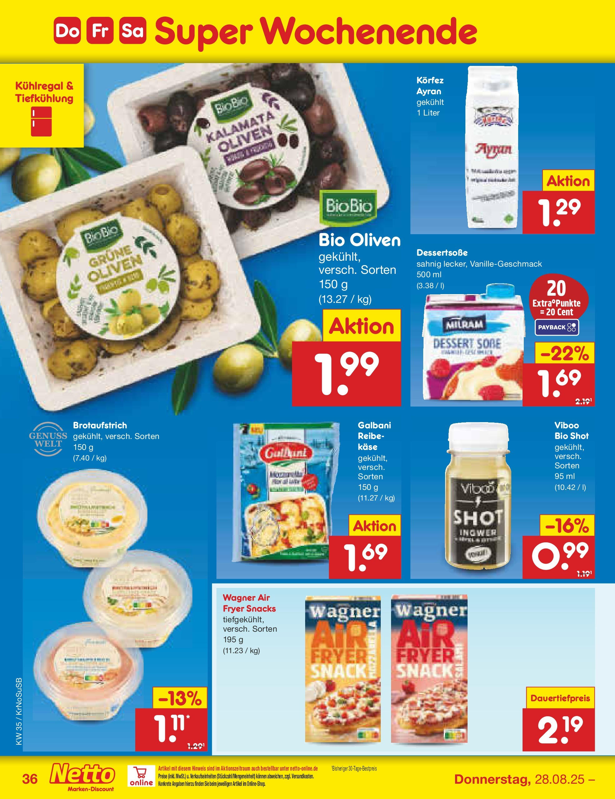 Netto Marken-Discount prospekt Jüchen	 (ab 24.08.2025) » Angebote | Seite: 52 | Produkte: Käse, Milram