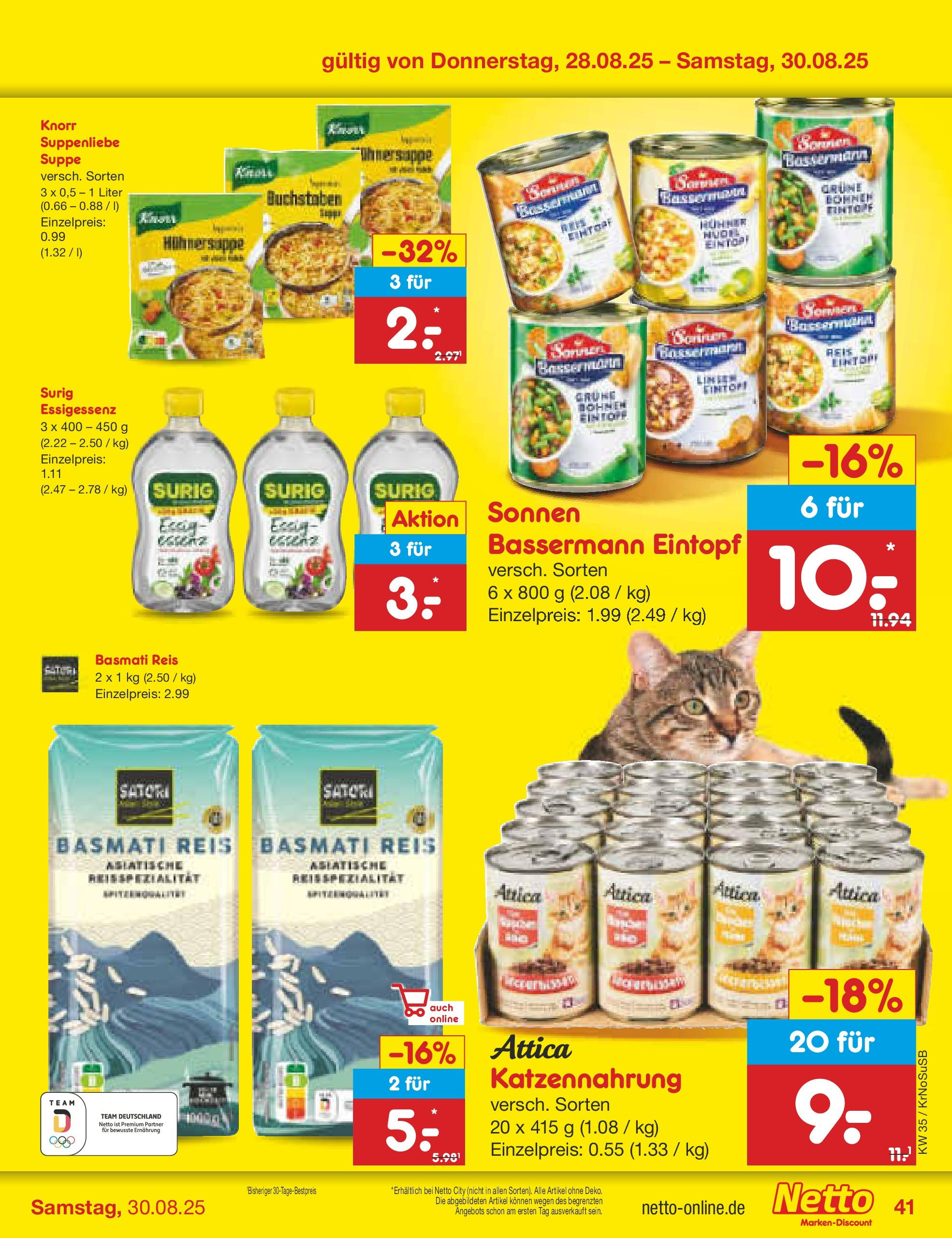 Netto Marken-Discount prospekt Jüchen	 (ab 24.08.2025) » Angebote | Seite: 59 | Produkte: Knorr, Reis