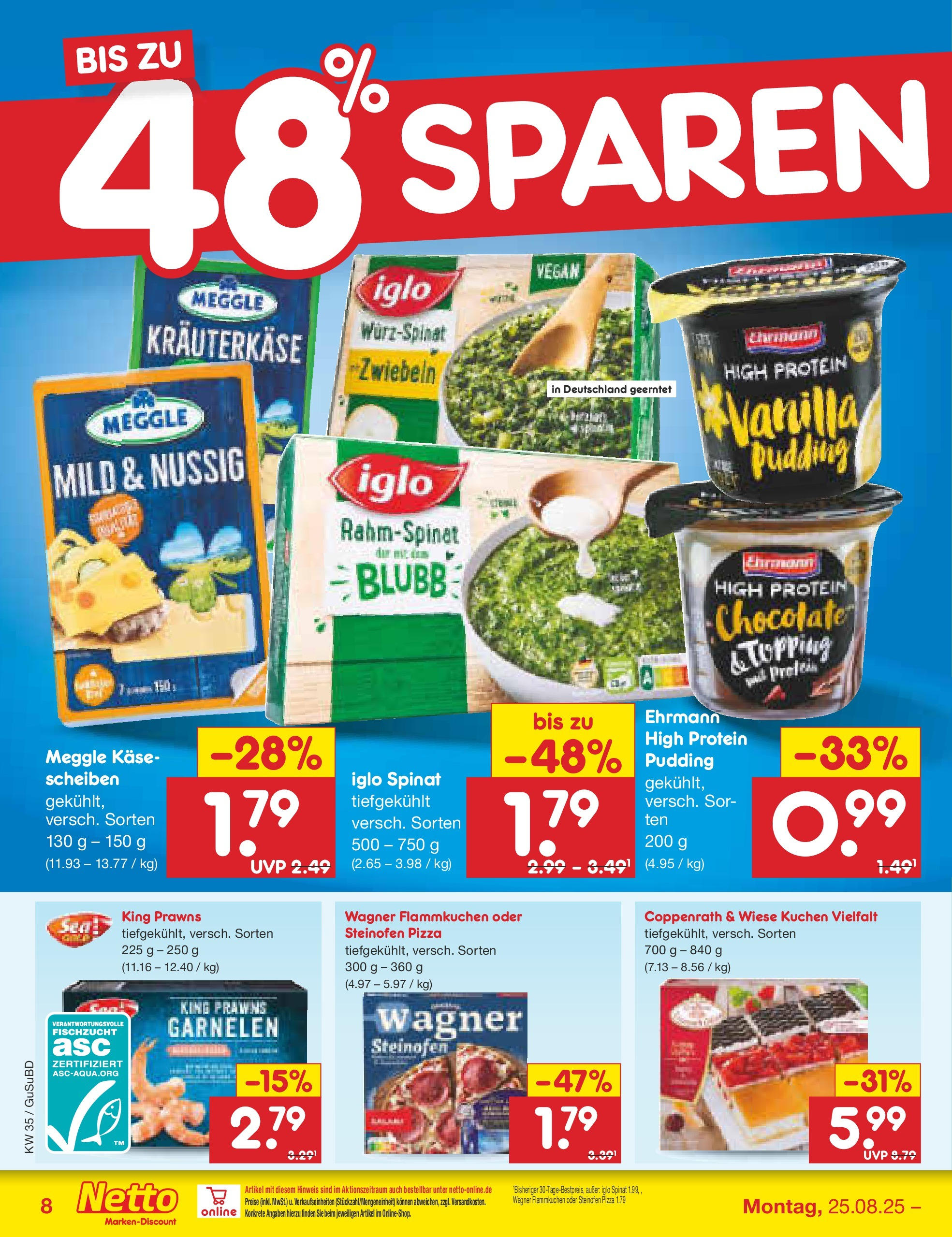 Netto Marken-Discount prospekt Glauchau	 (ab 24.08.2025) » Angebote | Seite: 14 | Produkte: Käse, Pudding, Pizza, Kuchen