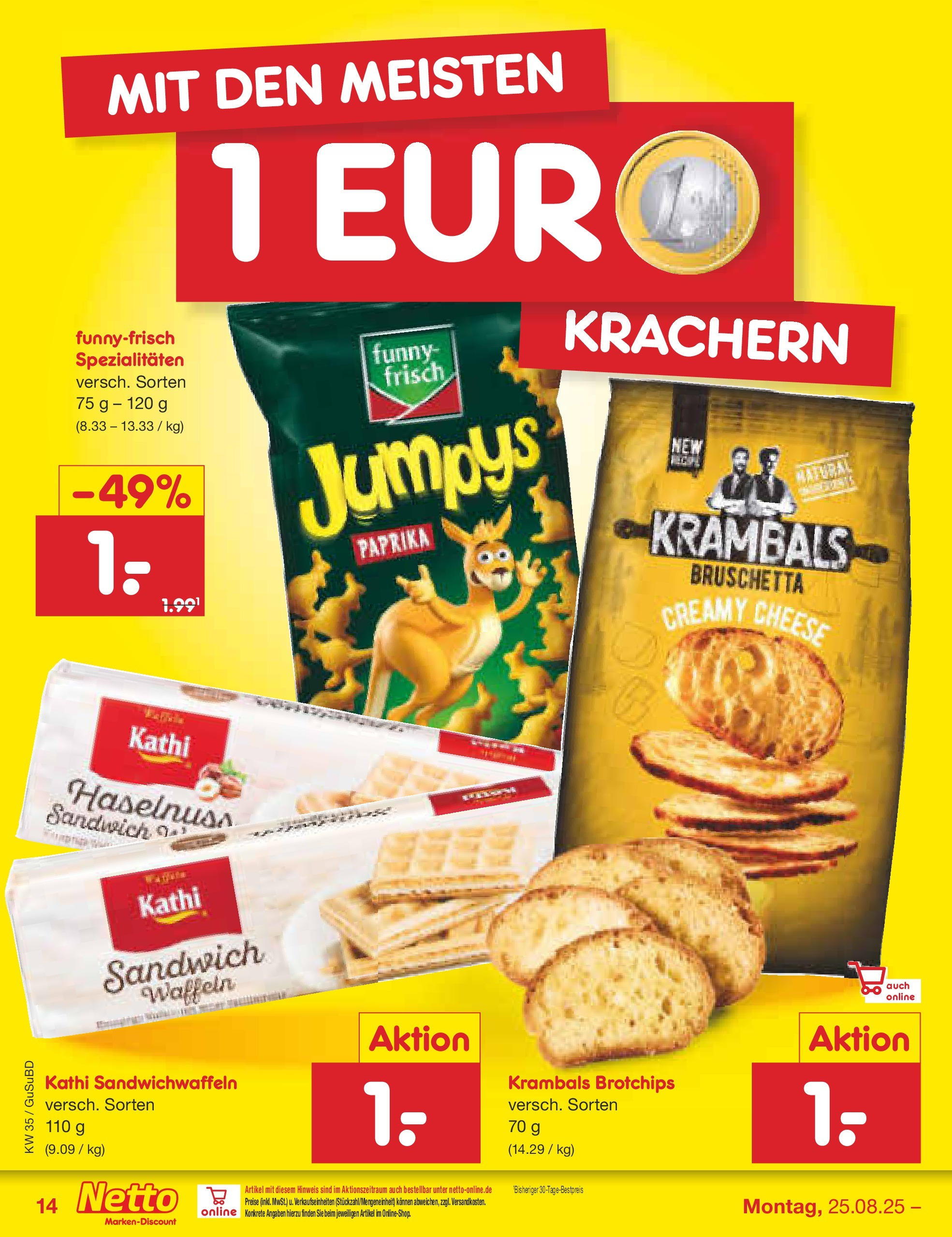 Netto Marken-Discount prospekt Glauchau	 (ab 24.08.2025) » Angebote | Seite: 20 | Produkte: Waffeln, Paprika