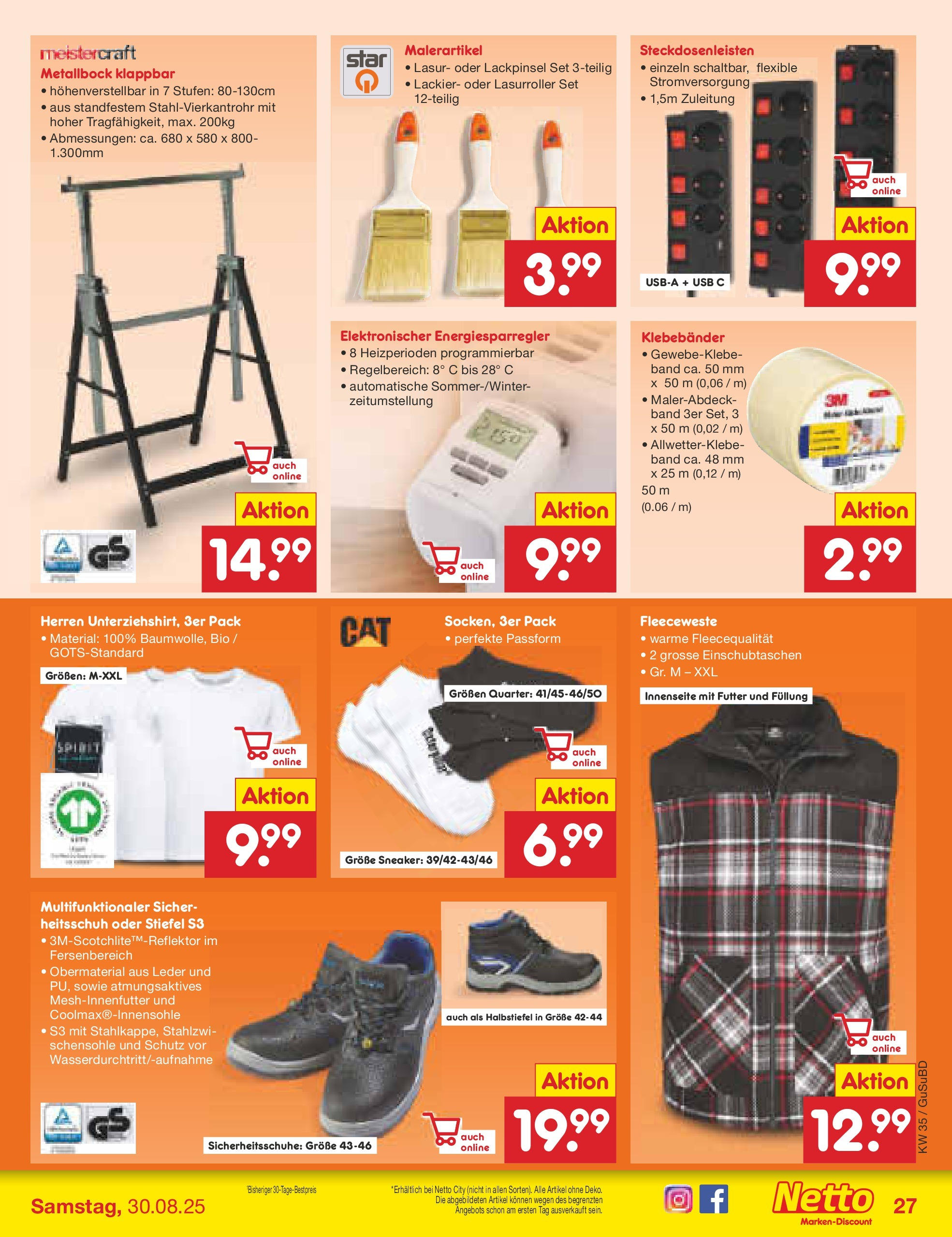 Netto Marken-Discount prospekt Glauchau	 (ab 24.08.2025) » Angebote | Seite: 39 | Produkte: USB, Stiefel