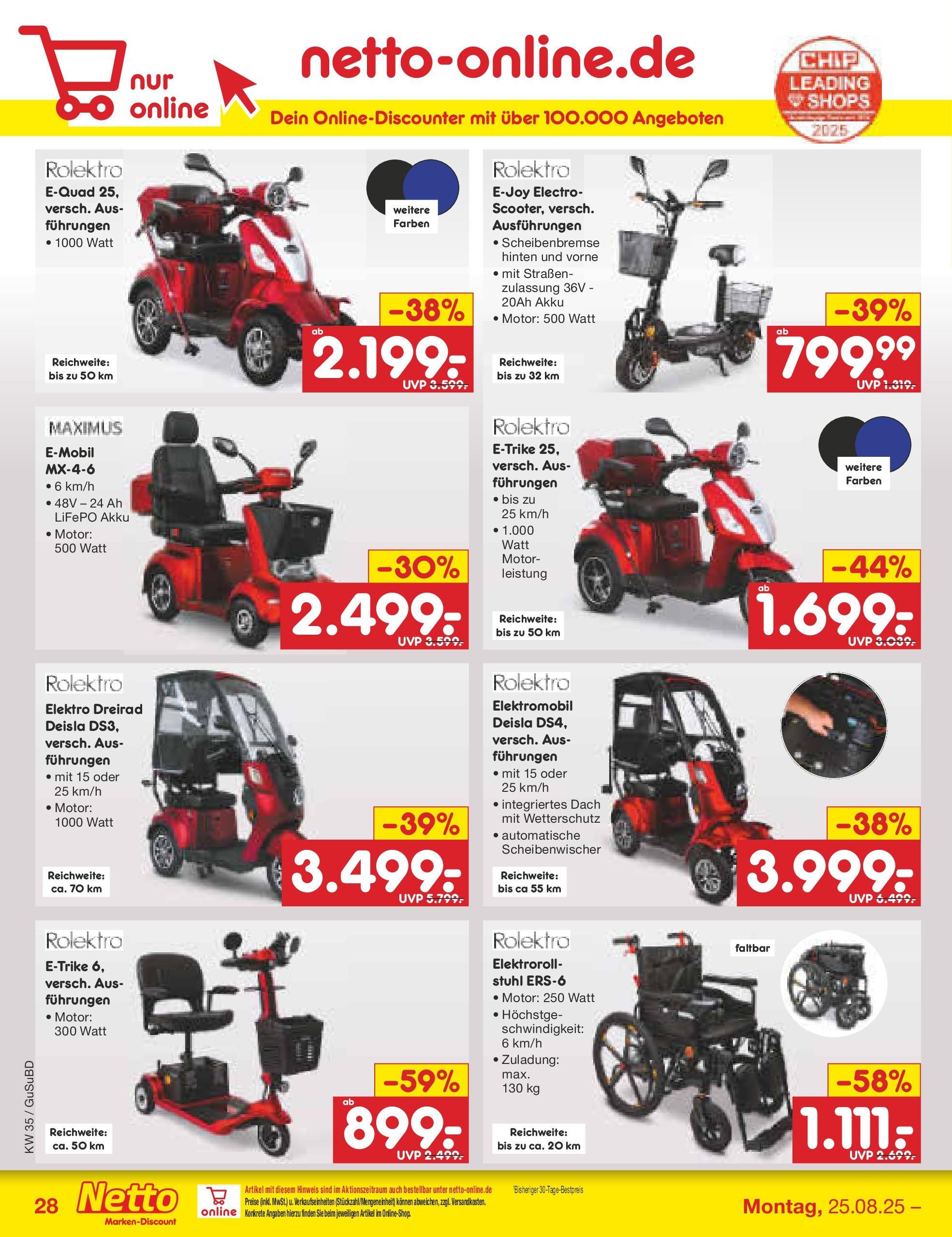 Netto Marken-Discount prospekt Glauchau	 (ab 24.08.2025) » Angebote | Seite: 42 | Produkte: Stuhl