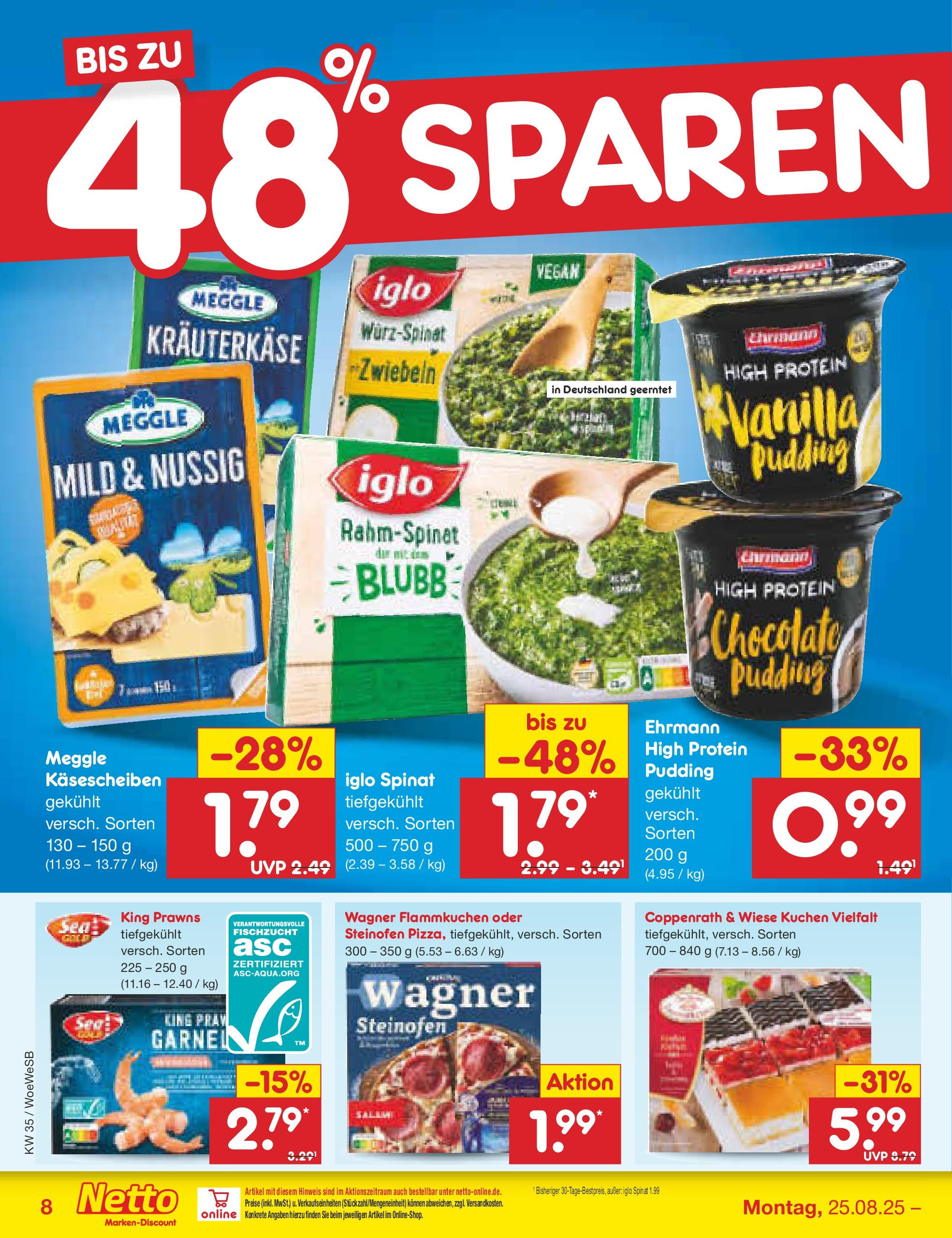 Netto Marken-Discount prospekt Katzweiler	 (ab 24.08.2025) » Angebote | Seite: 14 | Produkte: Iglo, Pudding, Zwiebeln, Kuchen