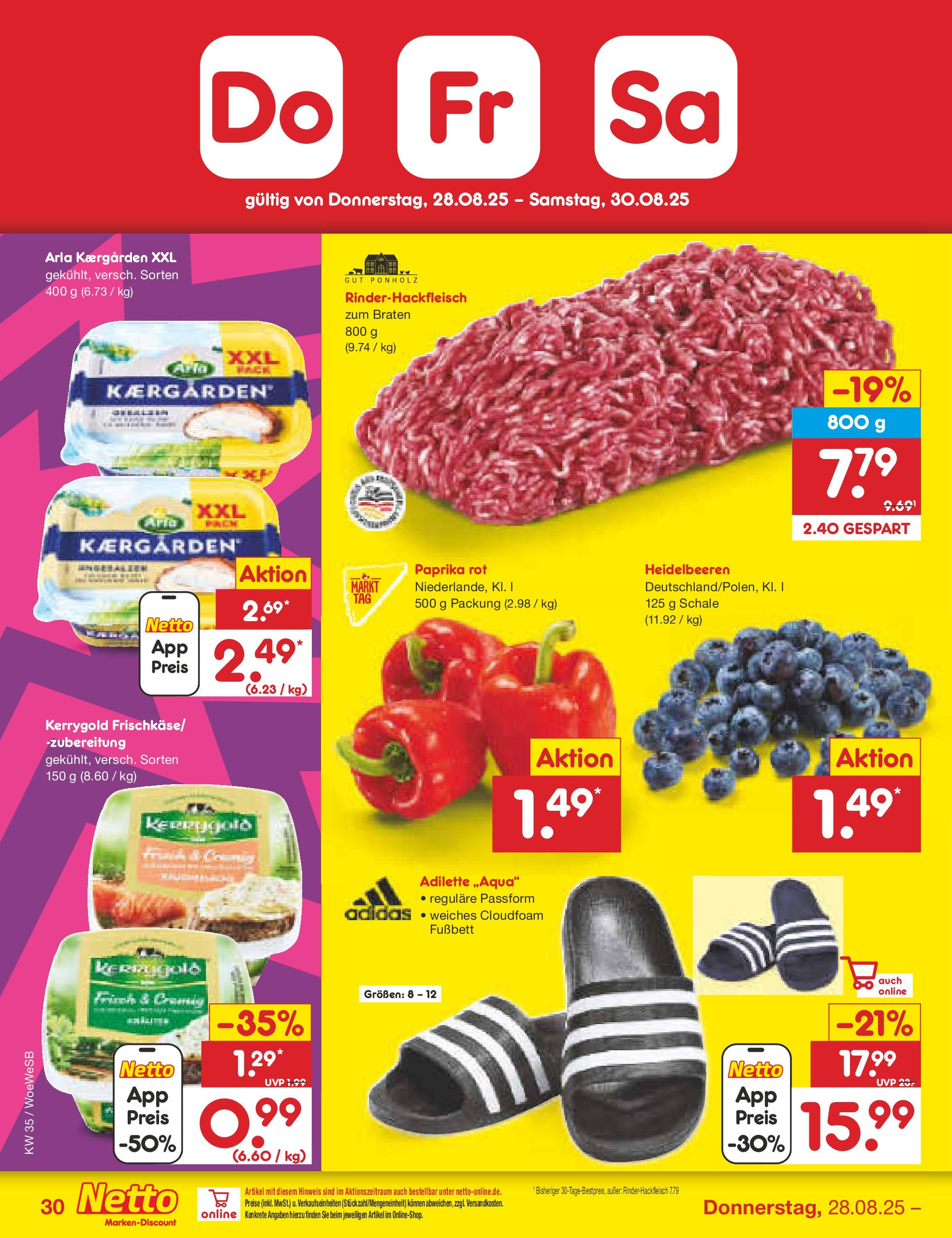 Netto Marken-Discount prospekt Katzweiler	 (ab 24.08.2025) » Angebote | Seite: 46 | Produkte: Paprika rot, Heidelbeeren, Paprika
