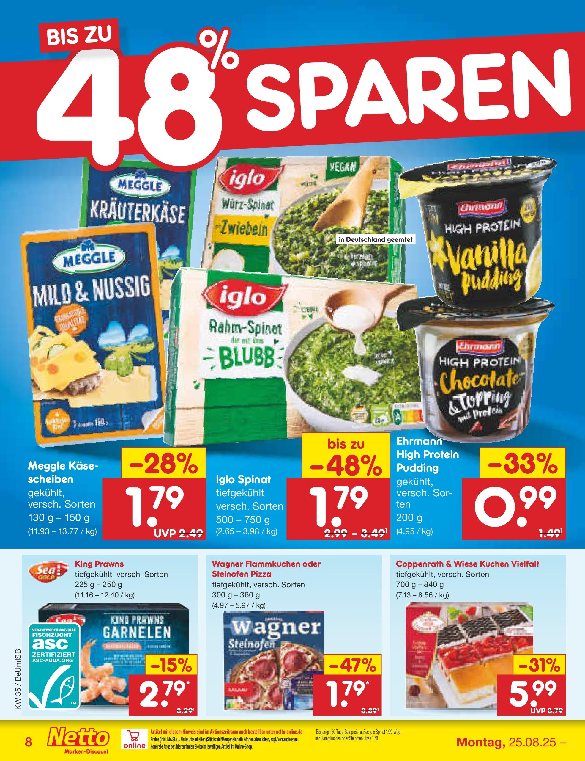 Netto Marken-Discount prospekt Kremmen	 (ab 24.08.2025) » Angebote | Seite: 12 | Produkte: Käse, Iglo, Pudding, Pizza