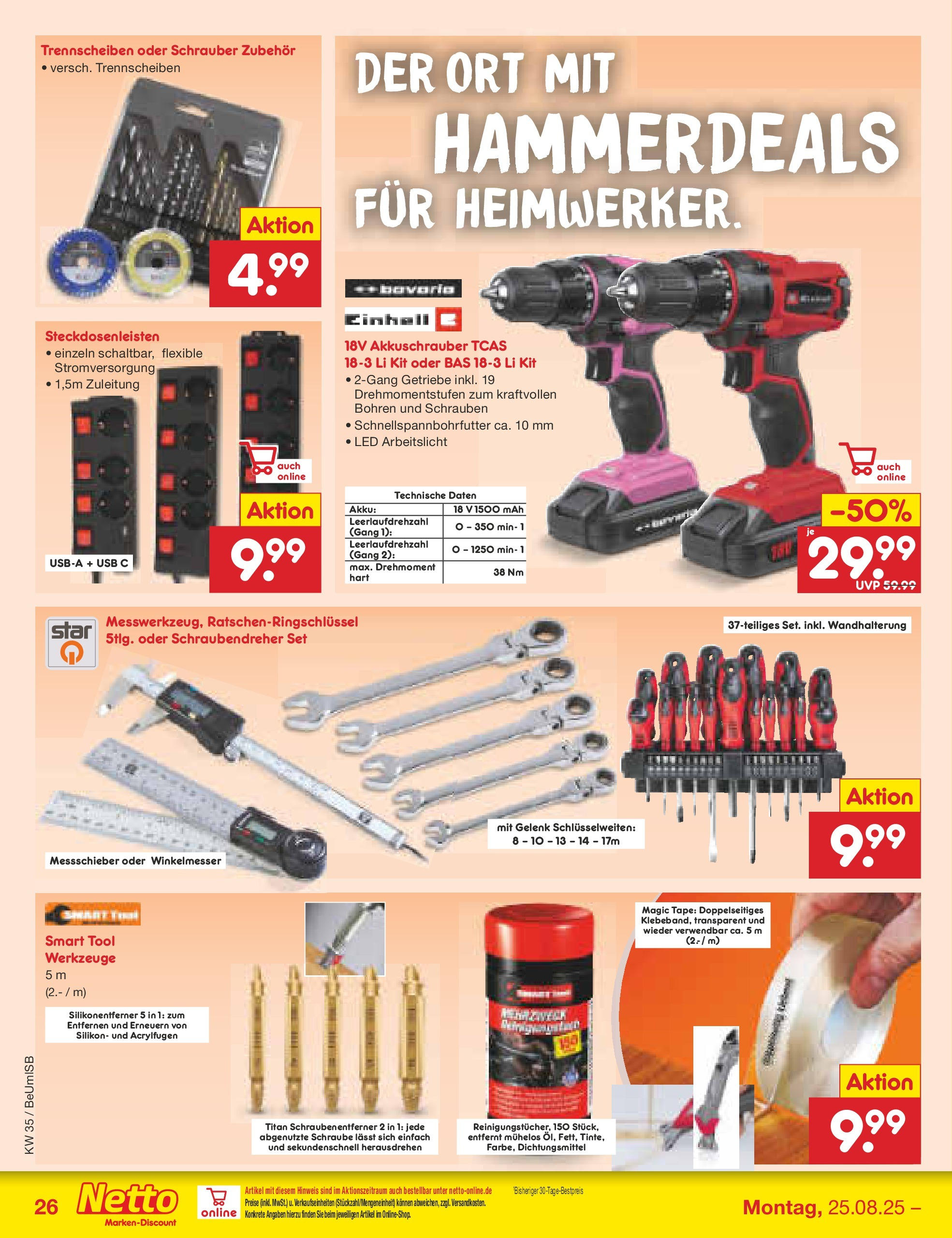 Netto Marken-Discount prospekt Kremmen	 (ab 24.08.2025) » Angebote | Seite: 34 | Produkte: USB, Akkuschrauber