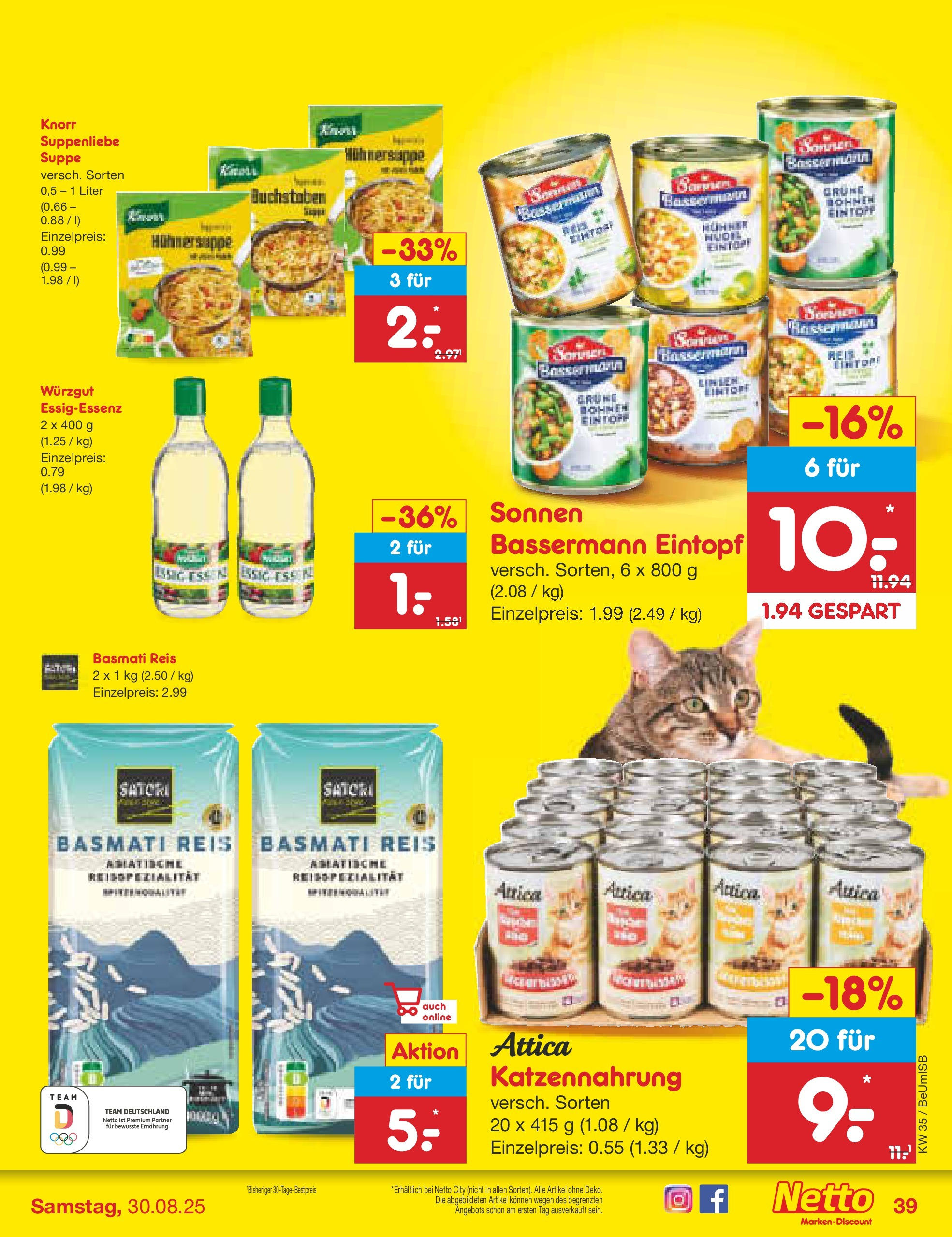 Netto Marken-Discount prospekt Kremmen	 (ab 24.08.2025) » Angebote | Seite: 49 | Produkte: Reis